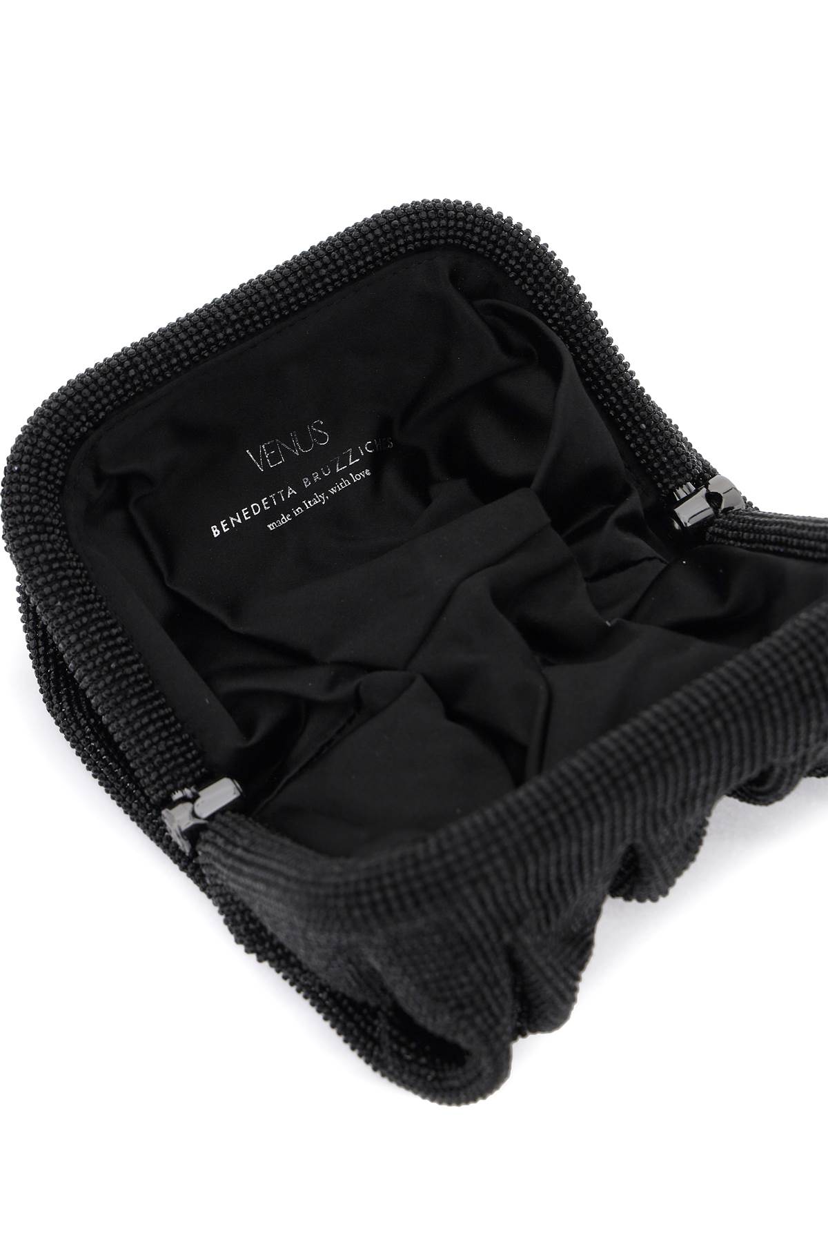 Shop Benedetta Bruzziches Venus La Petite Clutch In Jet Black (black)