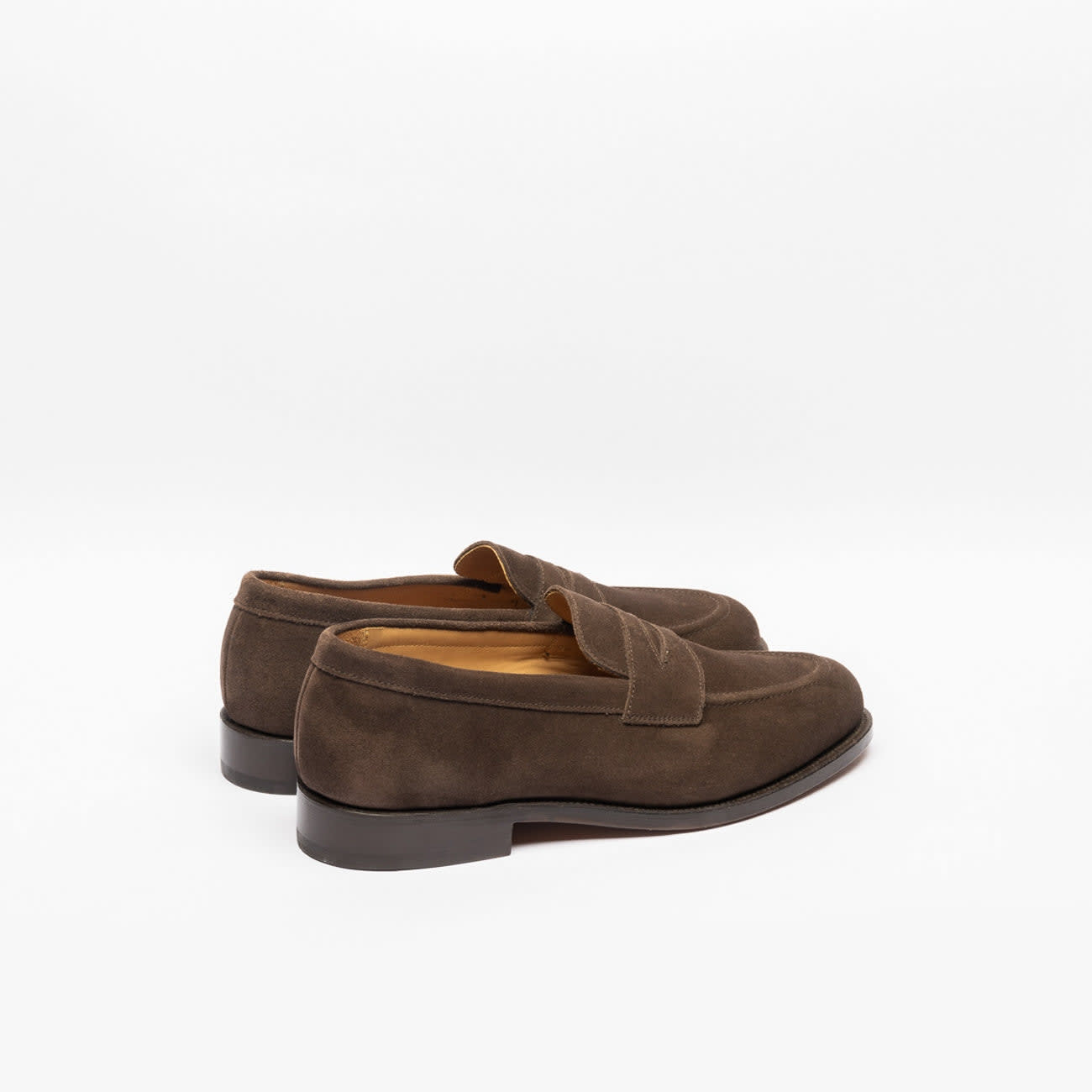 Shop Tricker's Brown Suede Penny Loafer In Marrone