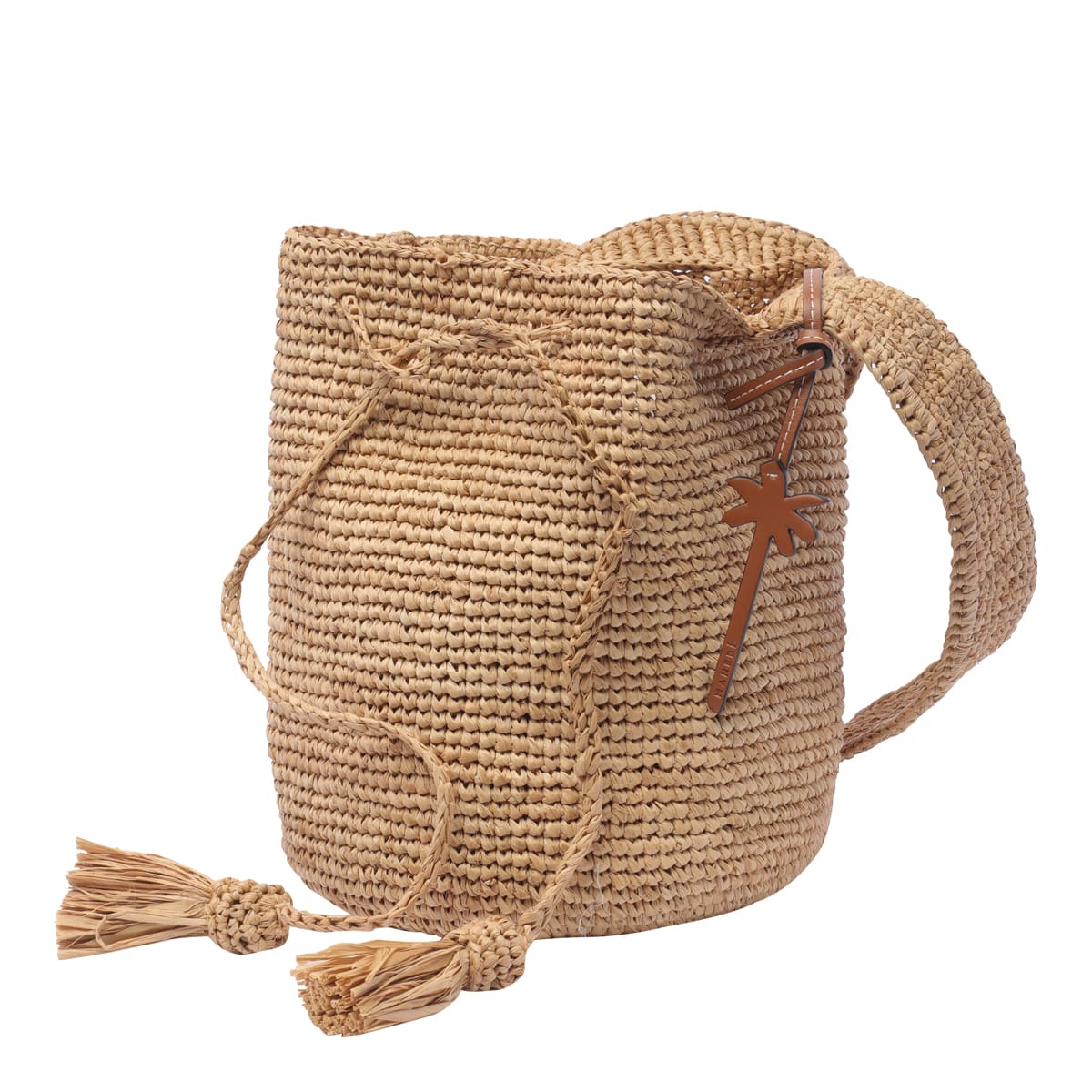 Shop Manebi Beach Bucket Bag In Brown