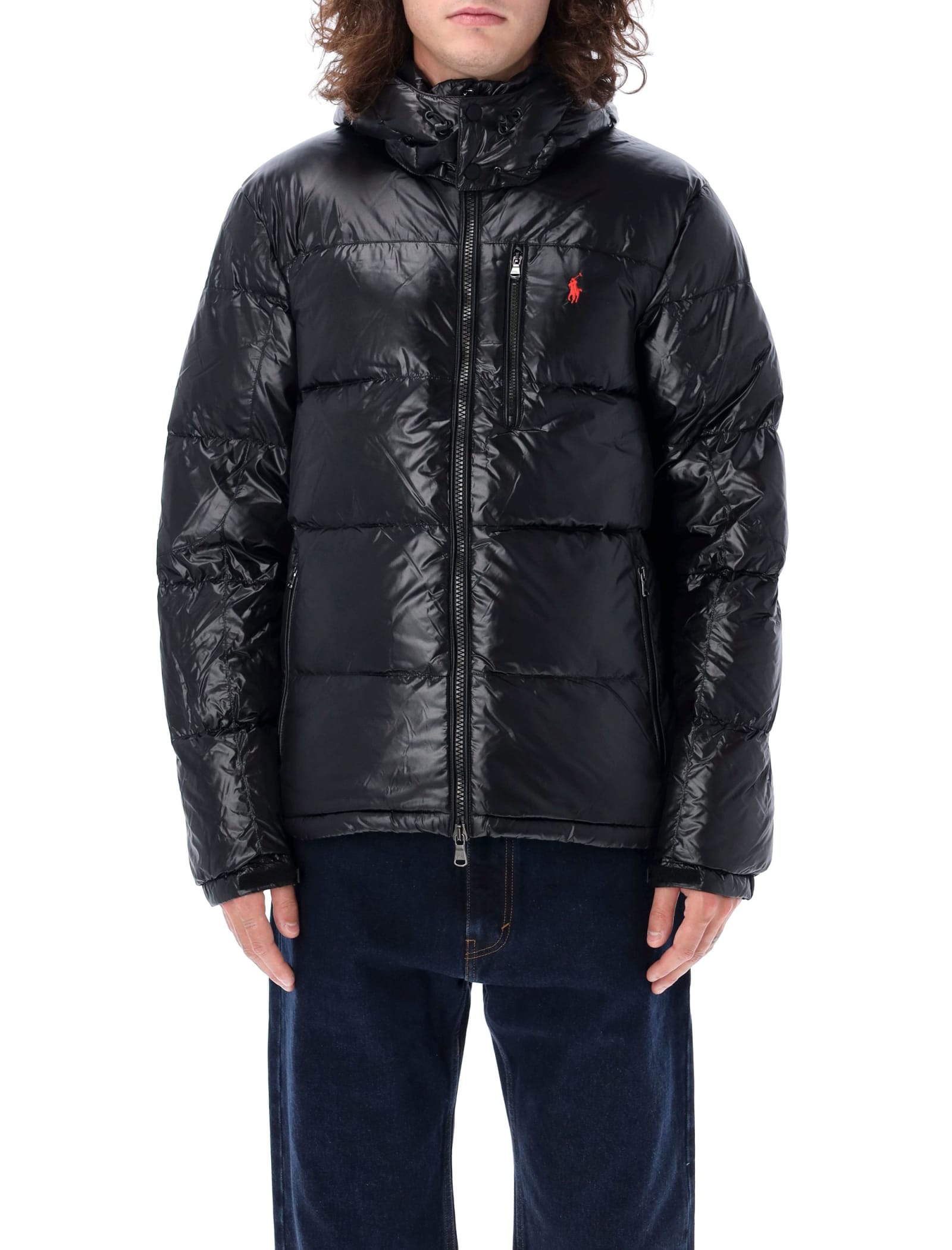 Polo Ralph Lauren El Cap Recycled Nylon Bomber In Black