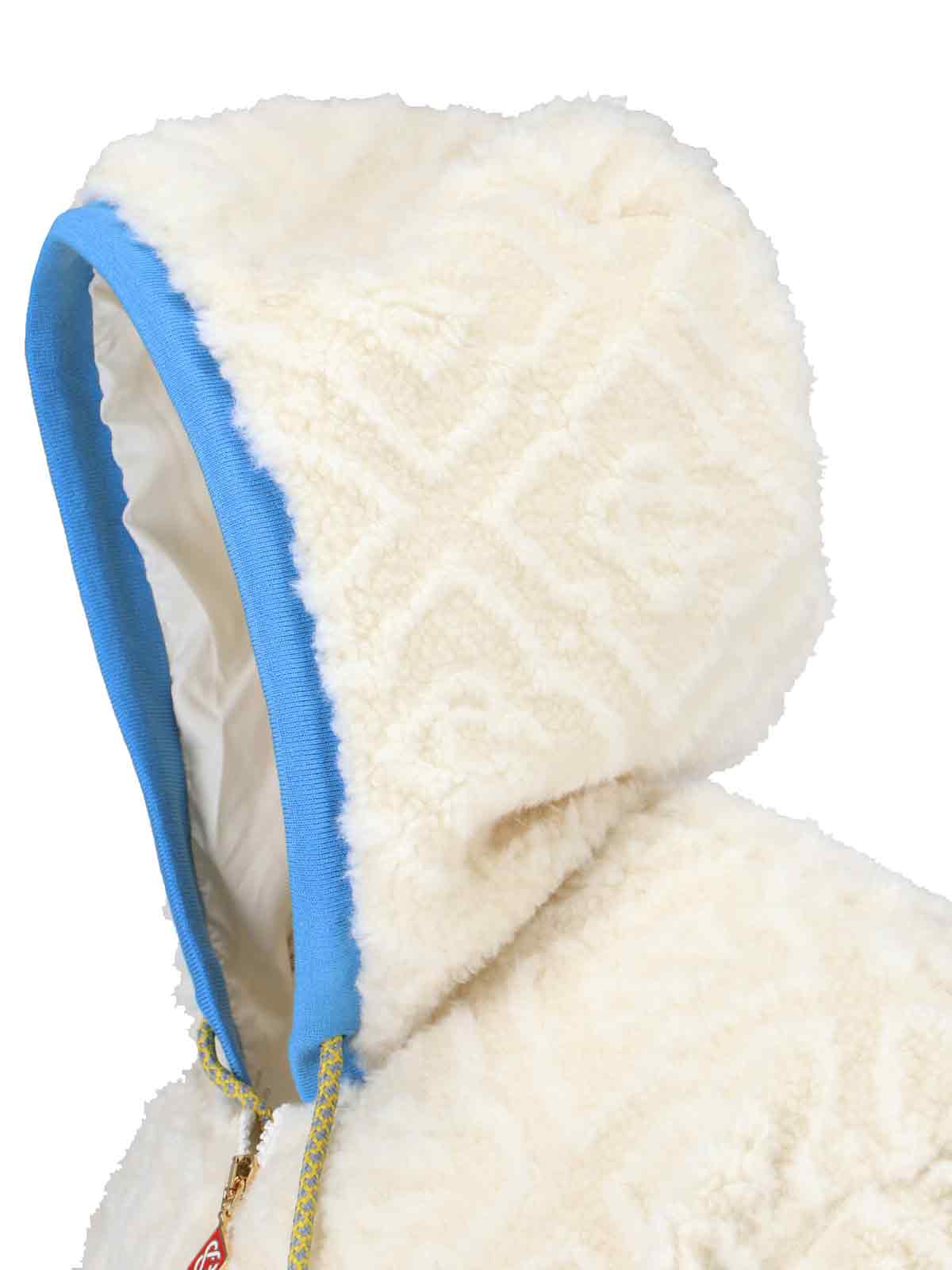 Casablanca Monogram Jacquard Oversized Fleece Jacket In White