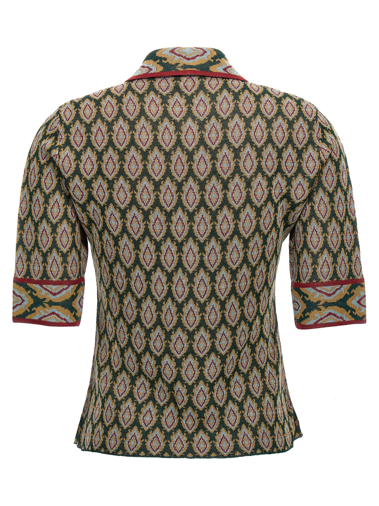 Shop Etro Jacquard Polo Shirt In Multicolor