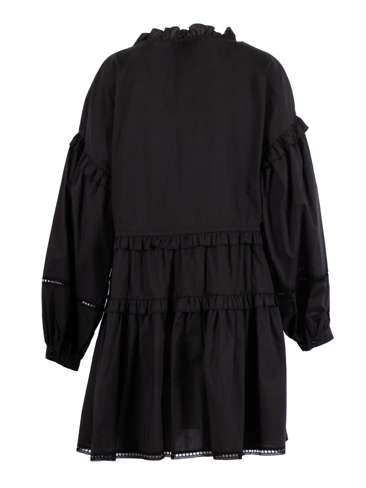 Ermanno Ermanno Scervino L/s Mini Dress In Black