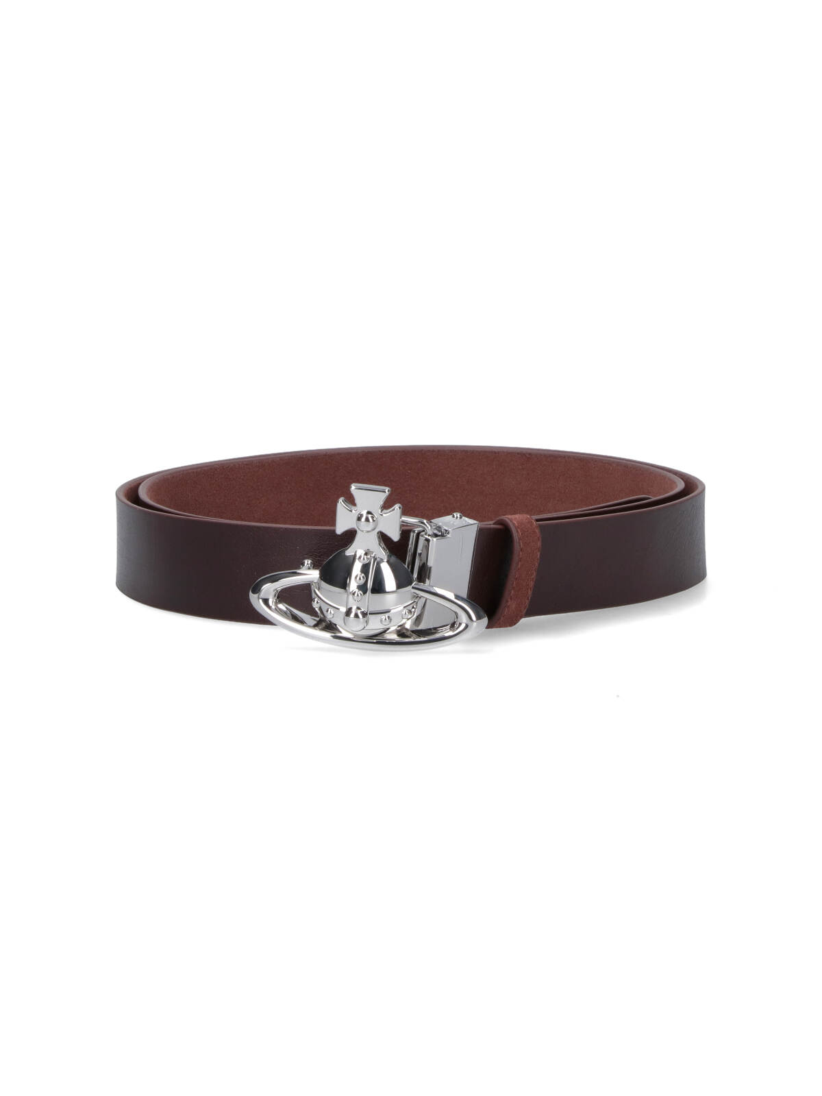 Vivienne Westwood Reversible Brown Suede And Black Leather Belt In Brown