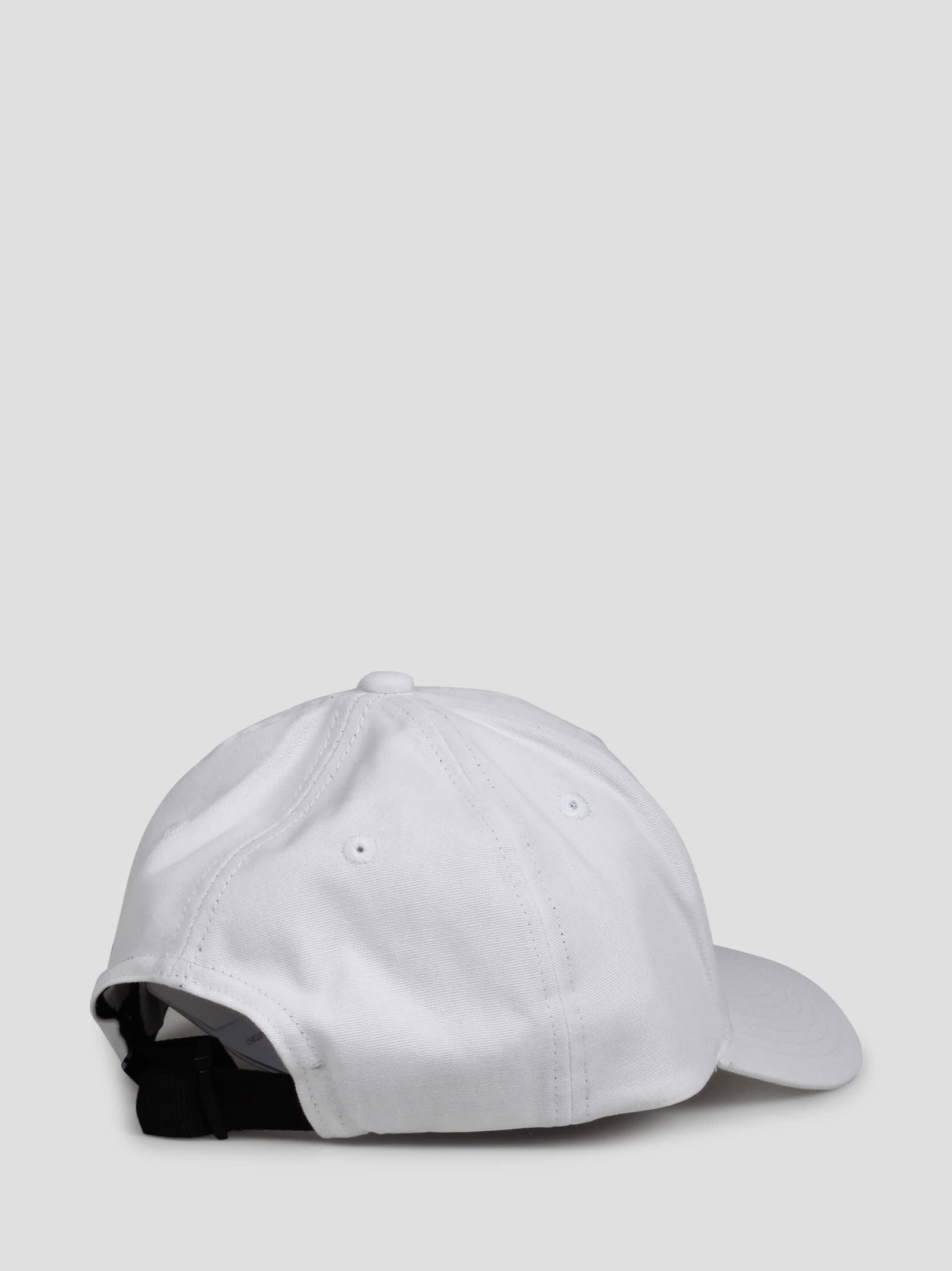 Shop Stone Island Compass Embroidered Hat In White