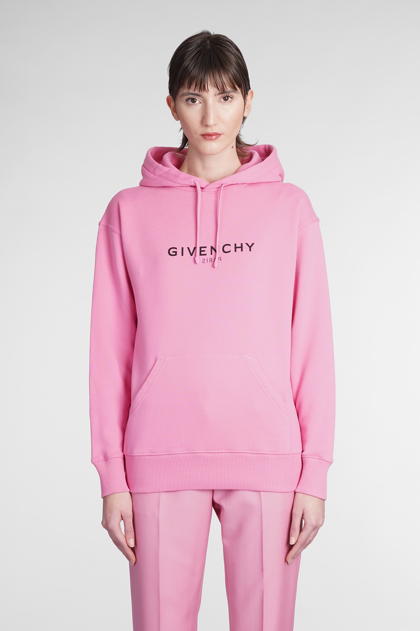 GIVENCHY SWEATSHIRT IN ROSE-PINK COTTON