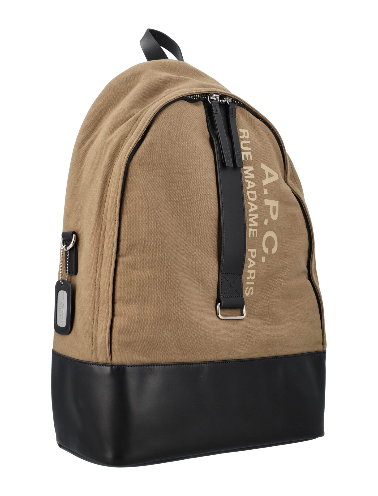 A.P.C. logo-stamp faux-leather Backpack - Farfetch