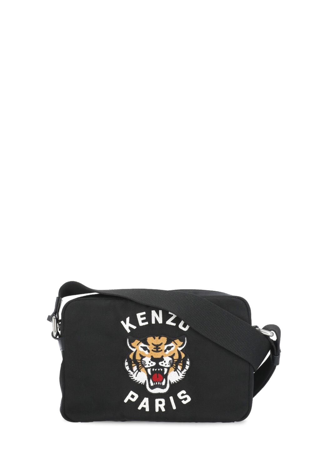 Shop Kenzo Varsity Shoulder Bag In Black