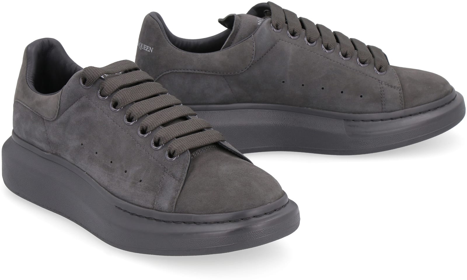 alexander mcqueen shoes grey suede