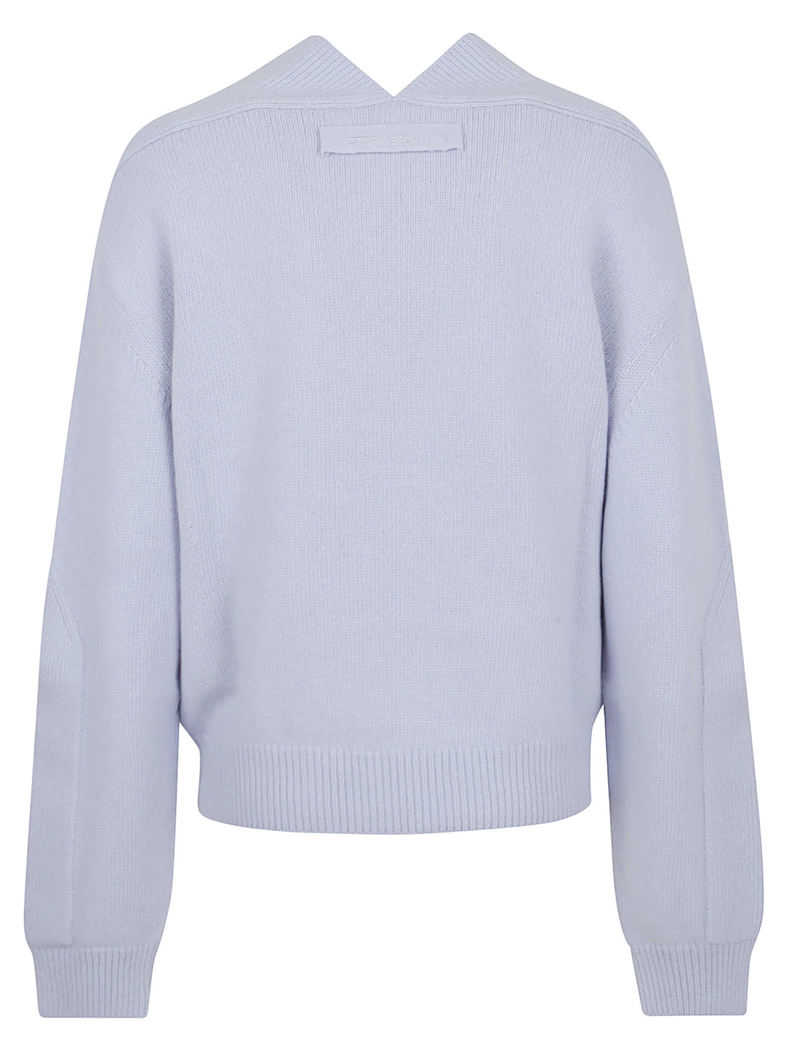 Victoria Beckham Wool And Cashmere Blend Jumper In Purple