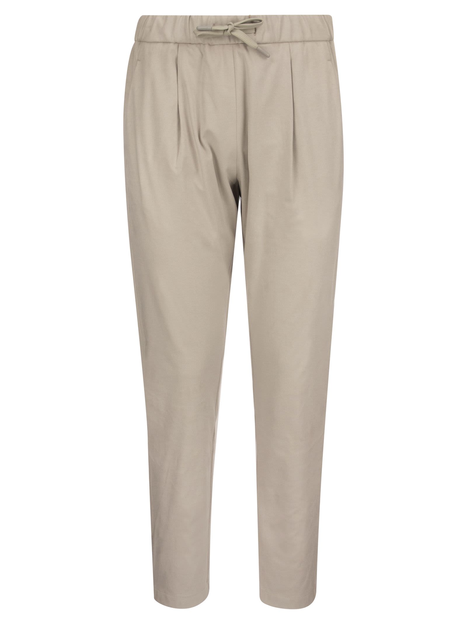 Herno Resort Trousers With Suede Effect