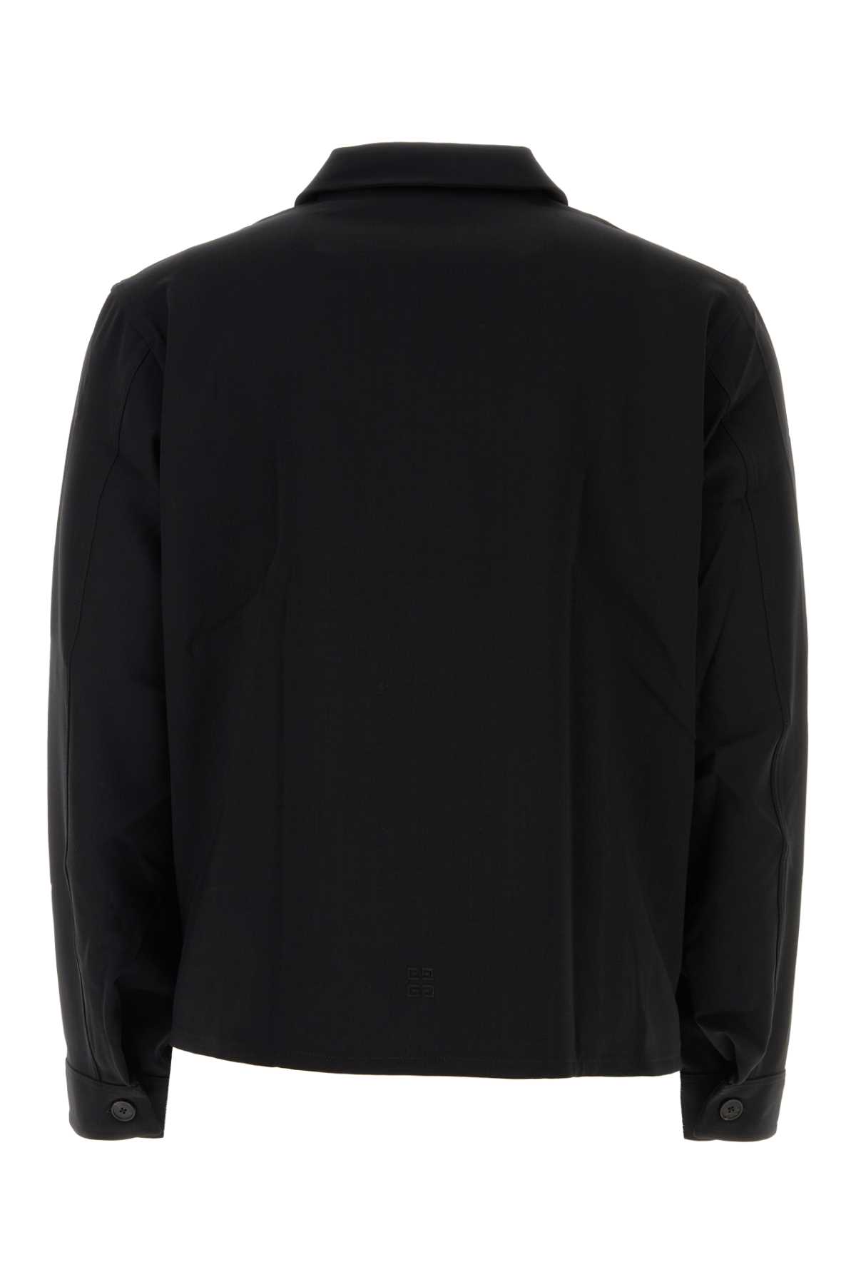 Givenchy Wool Blend Long Sleeve Shirt For Men In Black