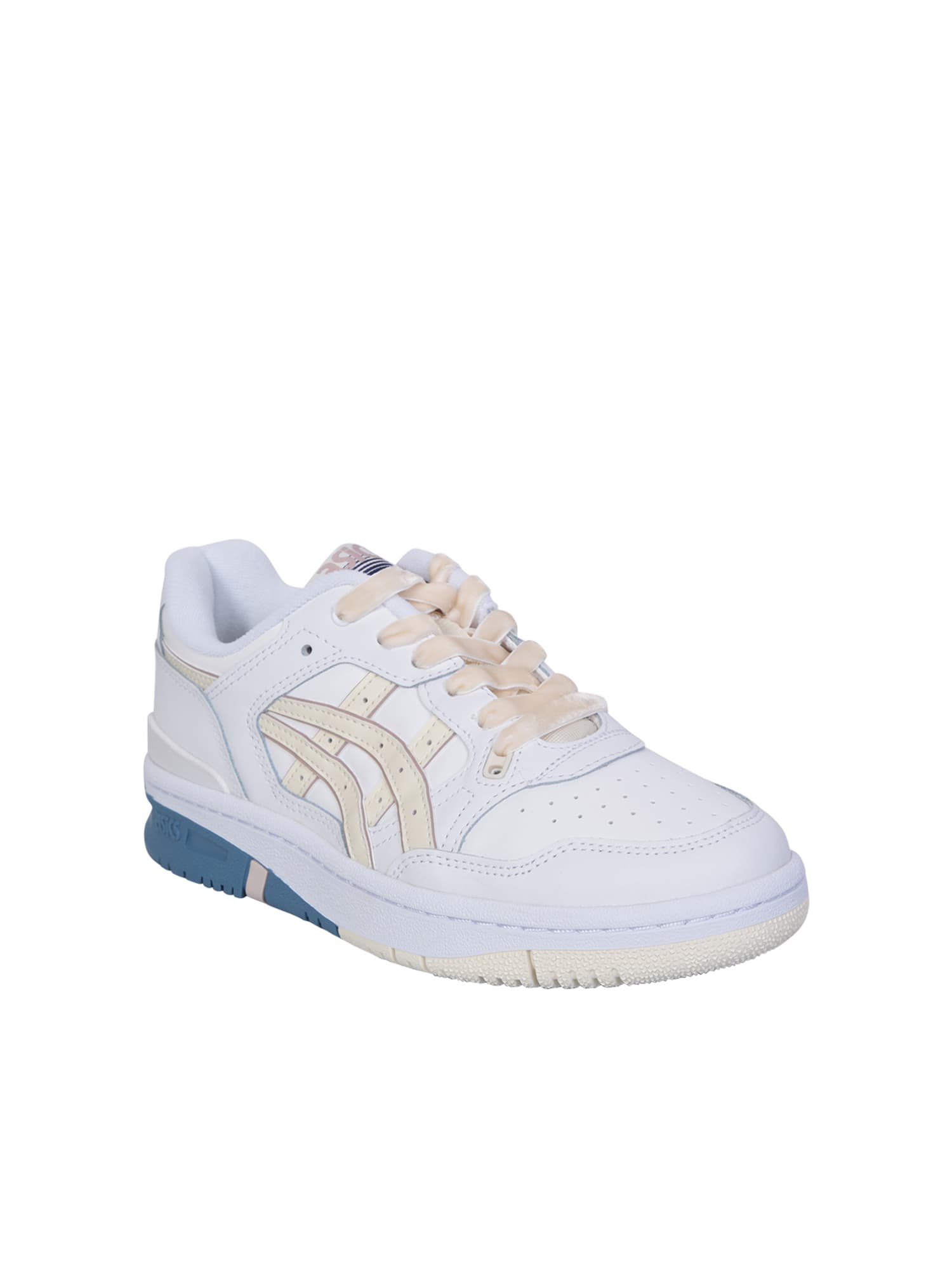 Shop Asics White And Beige Ex89 Sneakers