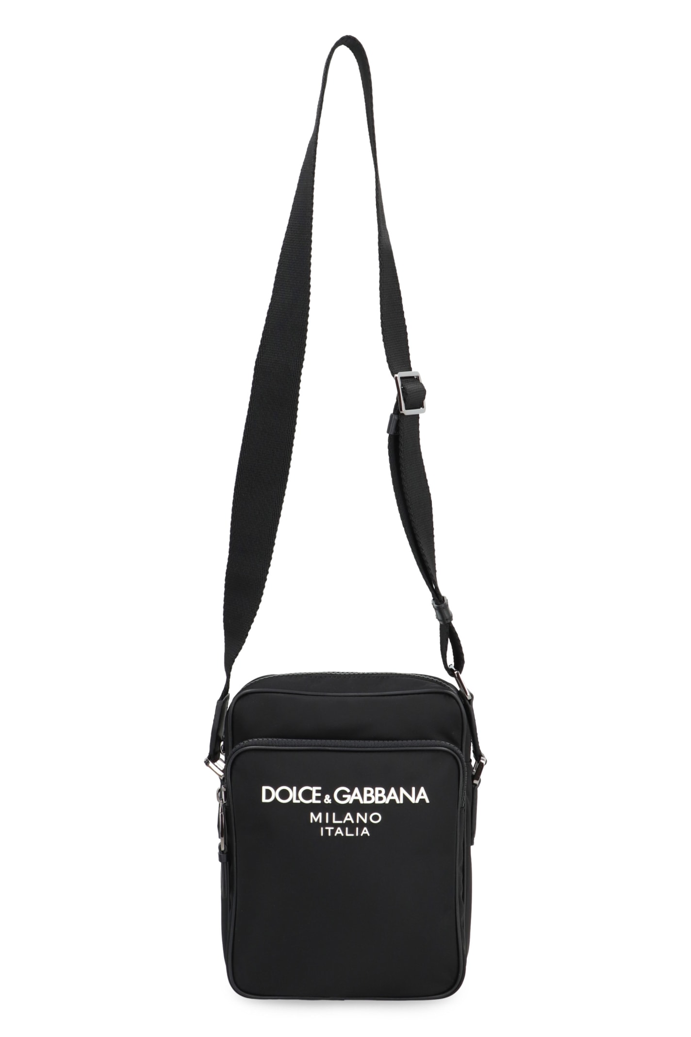 Shop Dolce & Gabbana Nylon Messenger Bag In Black