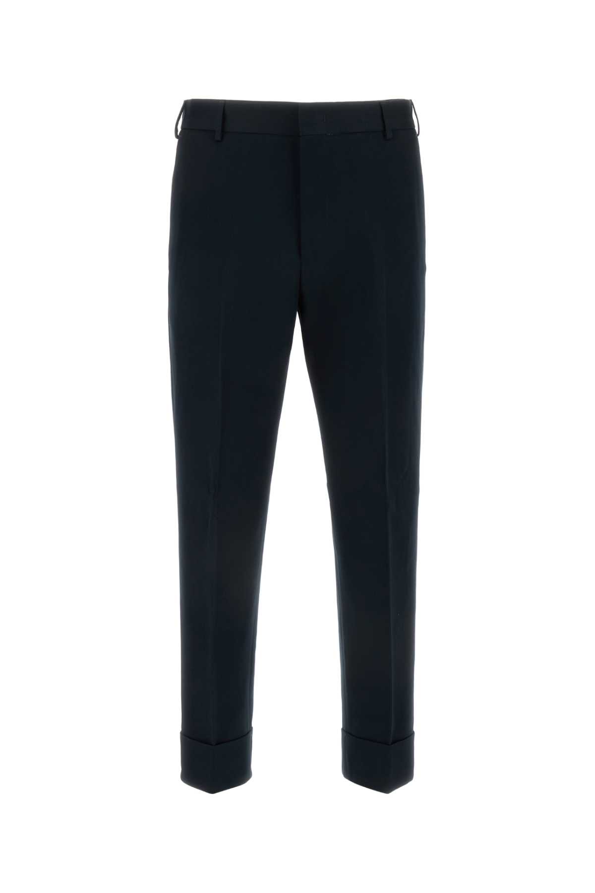 Shop Pt Torino Midnight Blue Cotton Pant In Navy