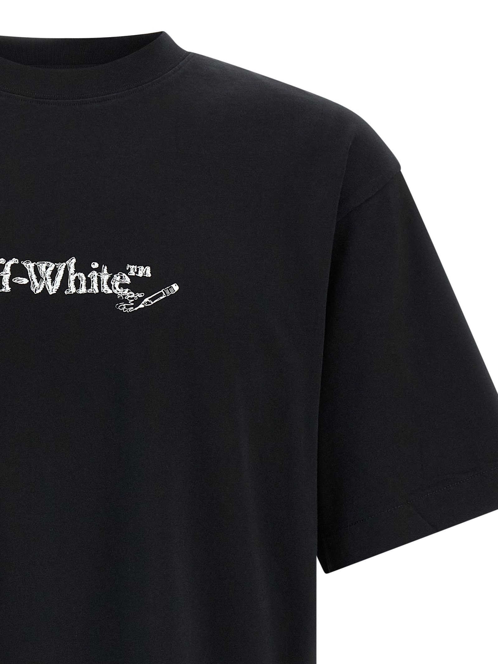 Off-white Scribble Arrow Skate T-shirt In Black