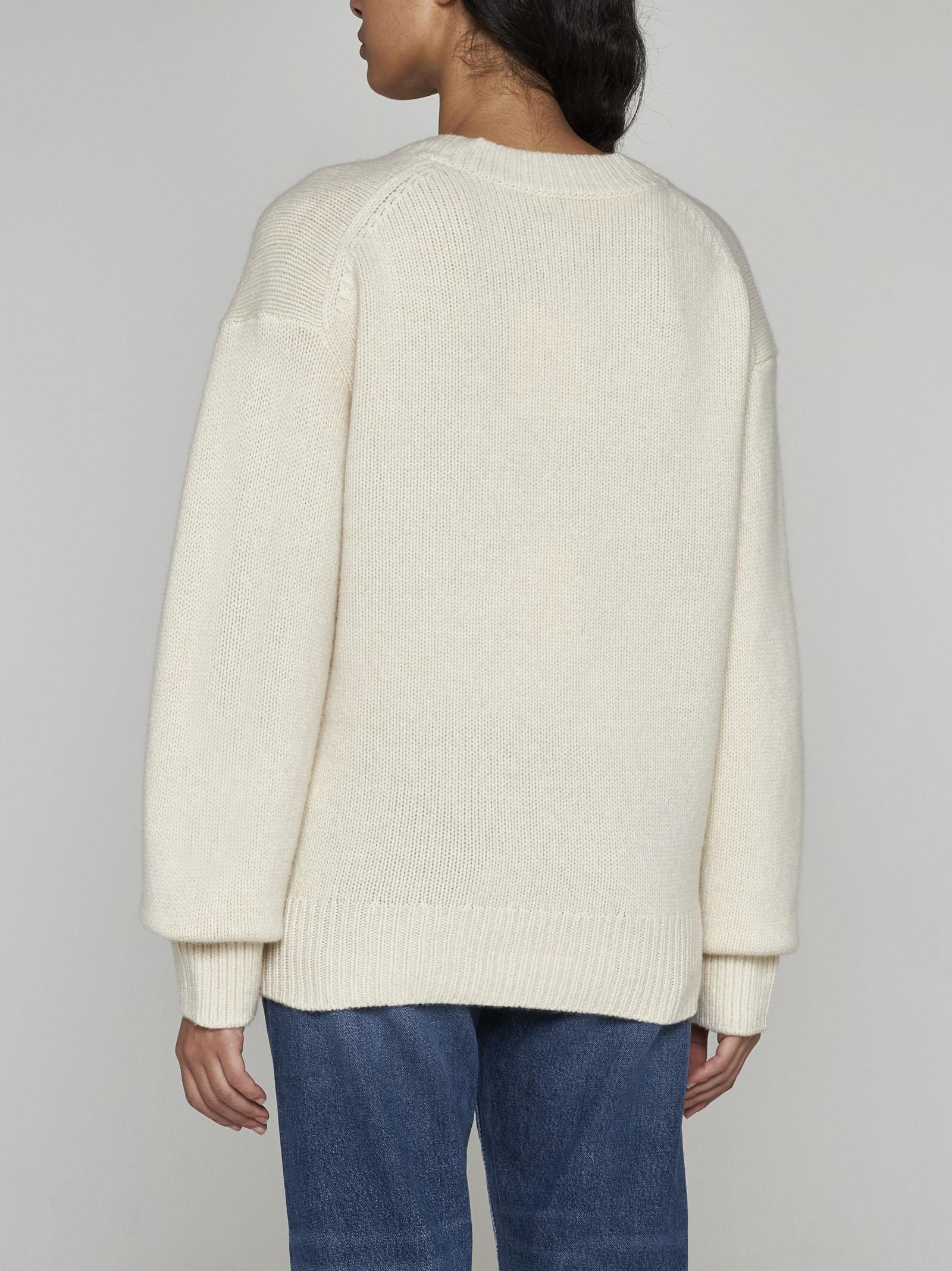 Shop Totême Wool And Cashmere Sweater In White