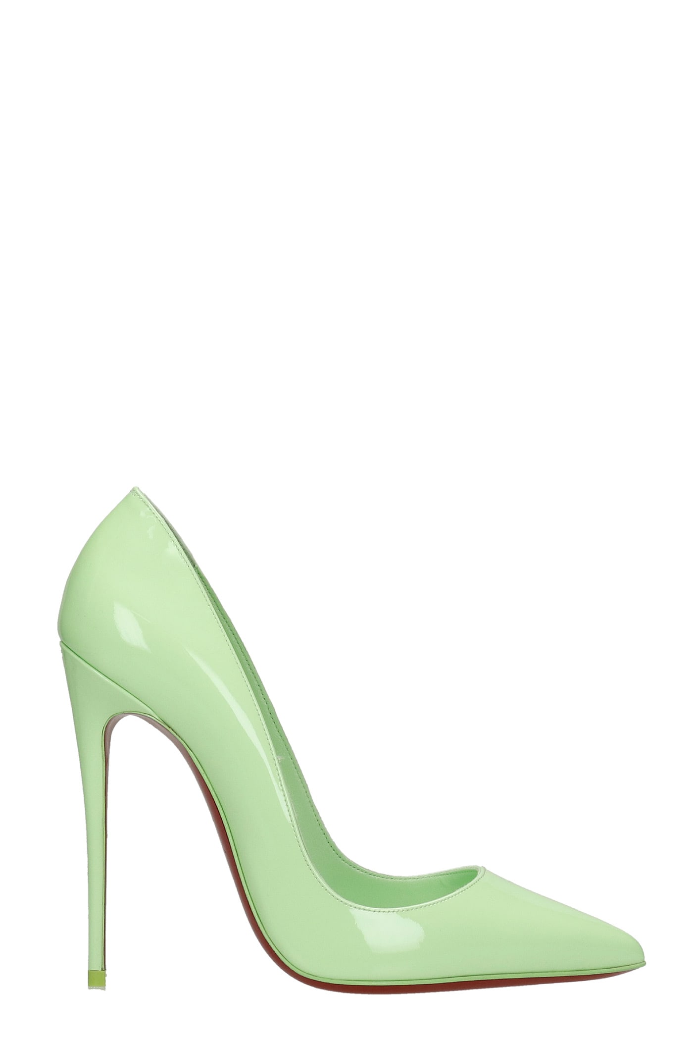 CHRISTIAN LOUBOUTIN SO KATE PUMPS IN GREEN LEATHER,3210824E454