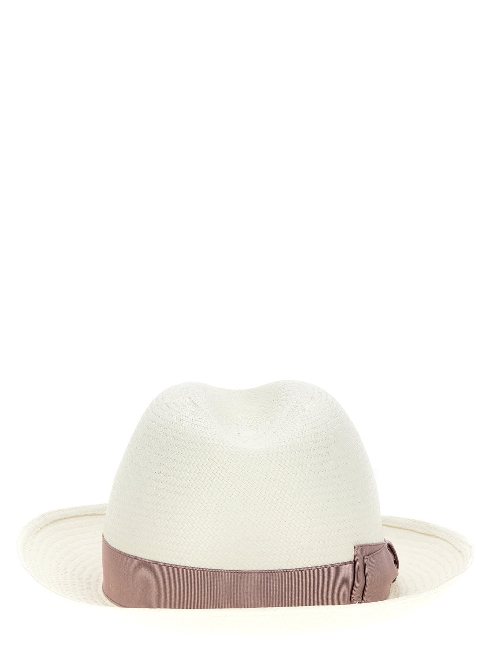 Borsalino Panamanian Soft-rimmed Hat In White