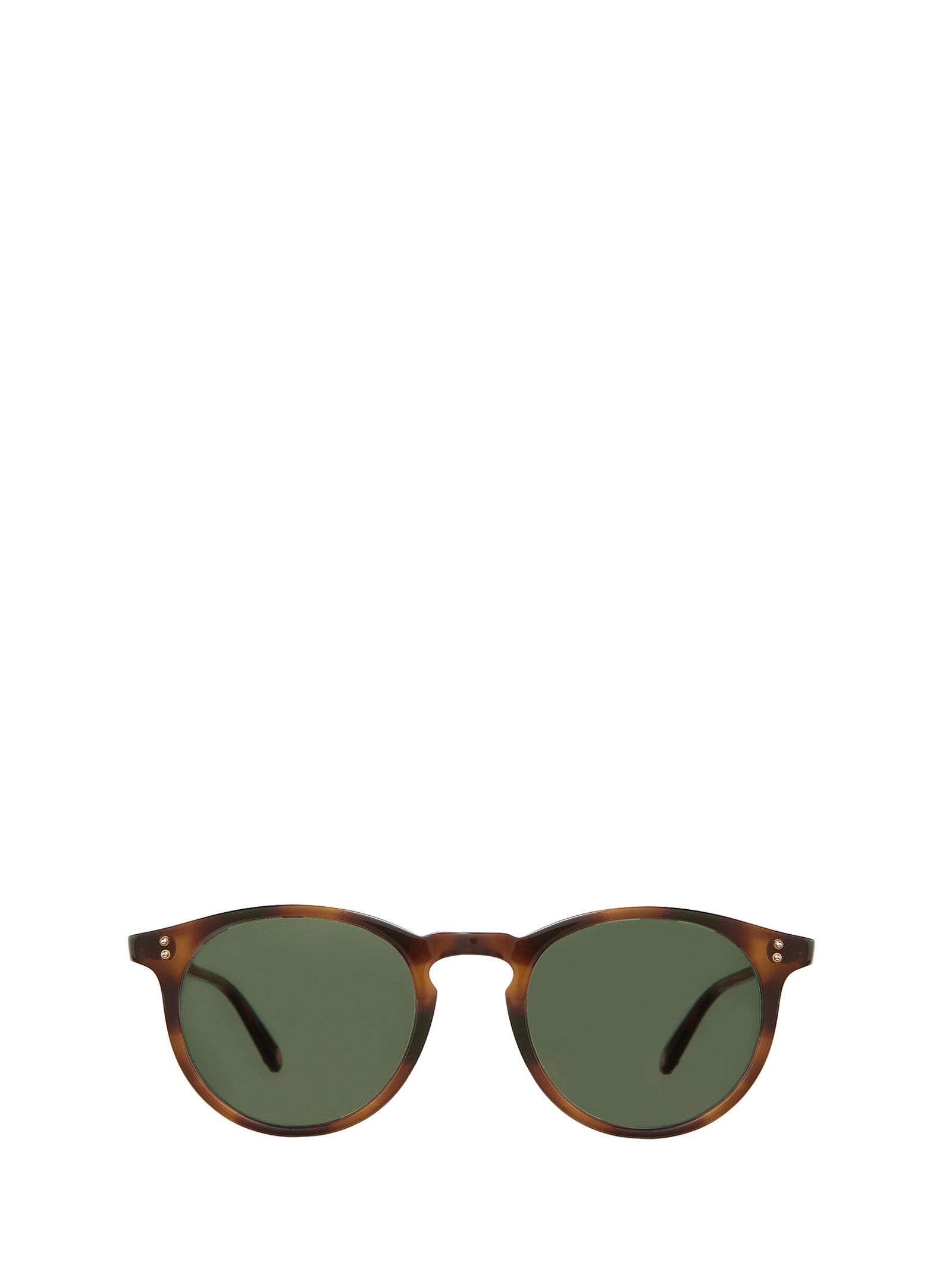 Garrett Leight Carlton Sun Spotted Brown Shell Sunglasses In Green