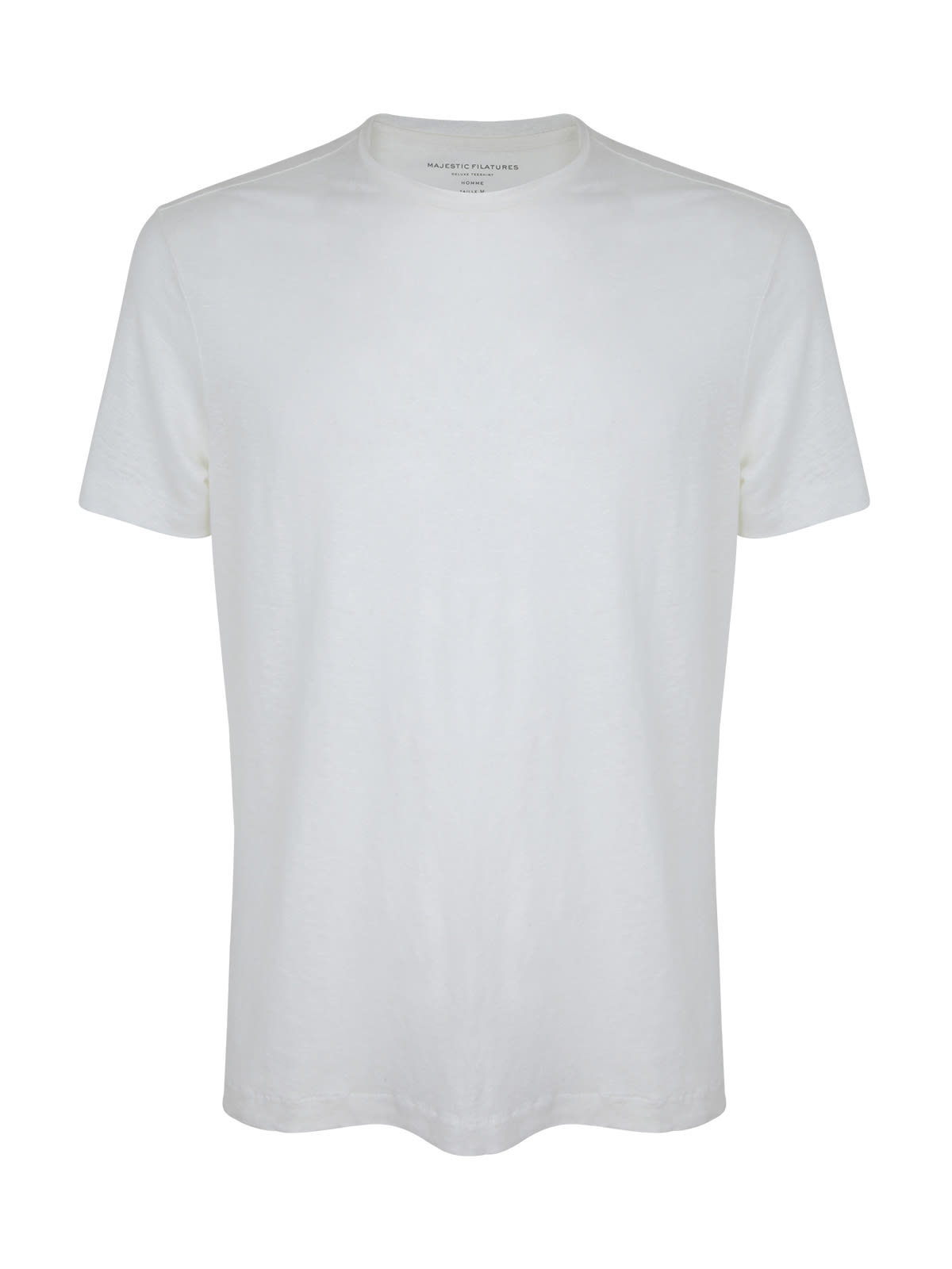 Shop Majestic Short Sleeves Crew Neck T-shirt In White