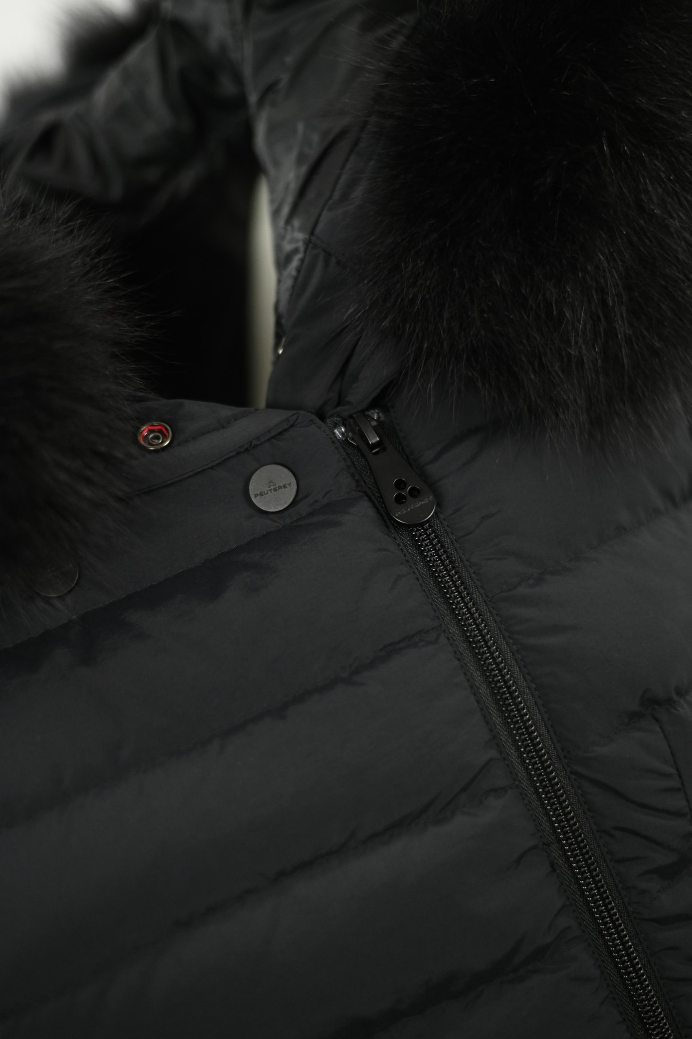Shop Peuterey Down Jacket With Fur Seriola ml 04 Fur In Black