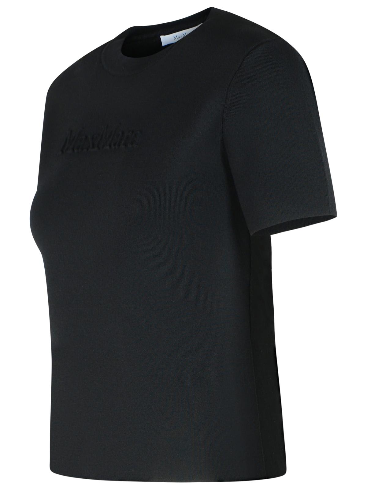 Max Mara Adelio Black Viscose Blend T-shirt In Black