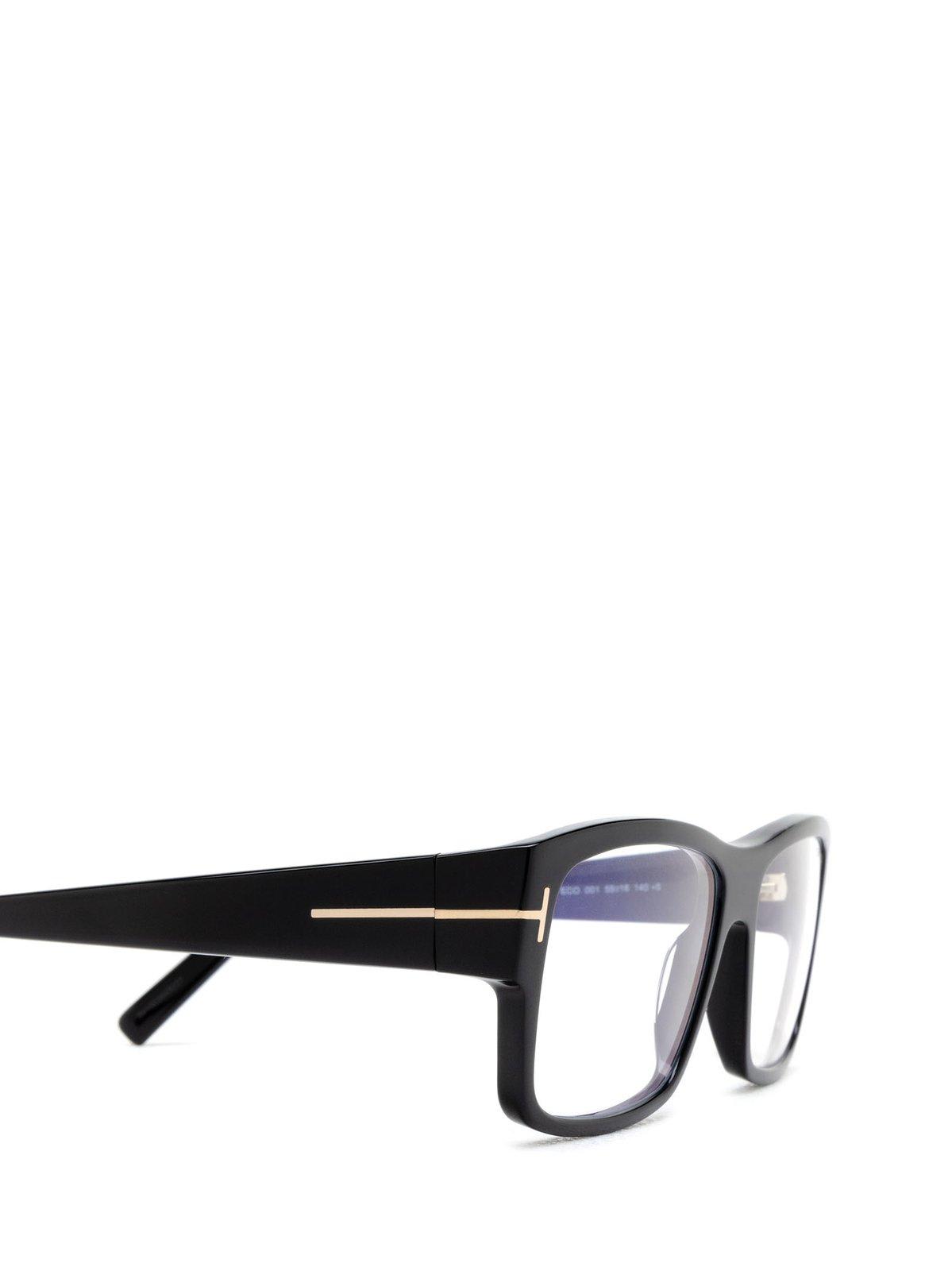 Tom Ford Square Frame Glasses Glasses In 001 Nero Lucido