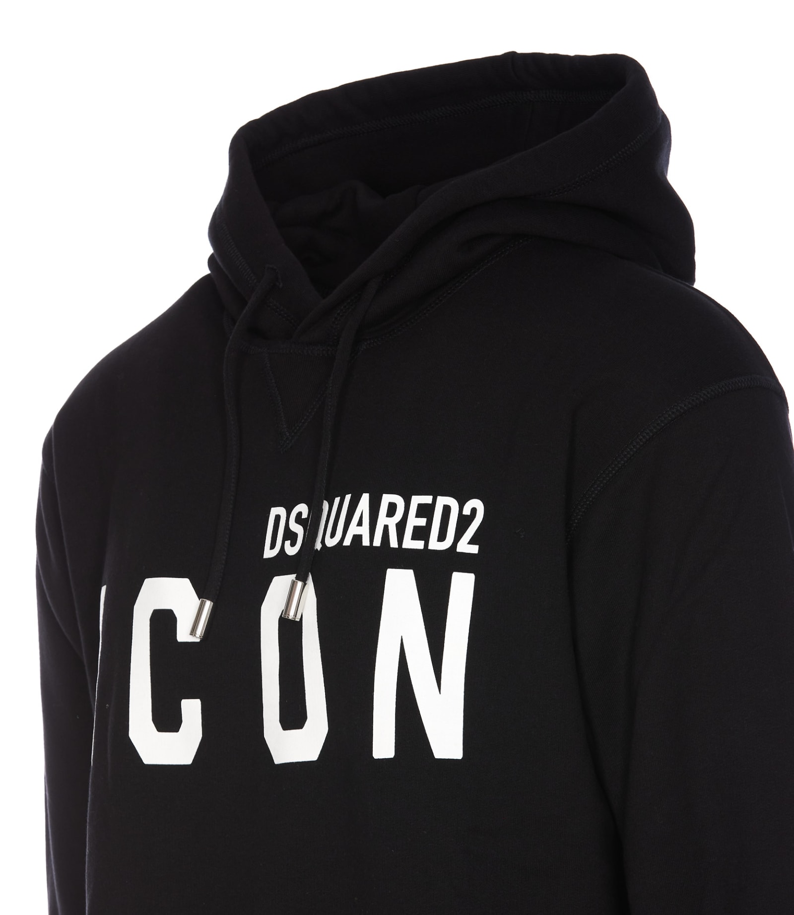 Shop Dsquared2 Be Icon Cool Hoodie In Black