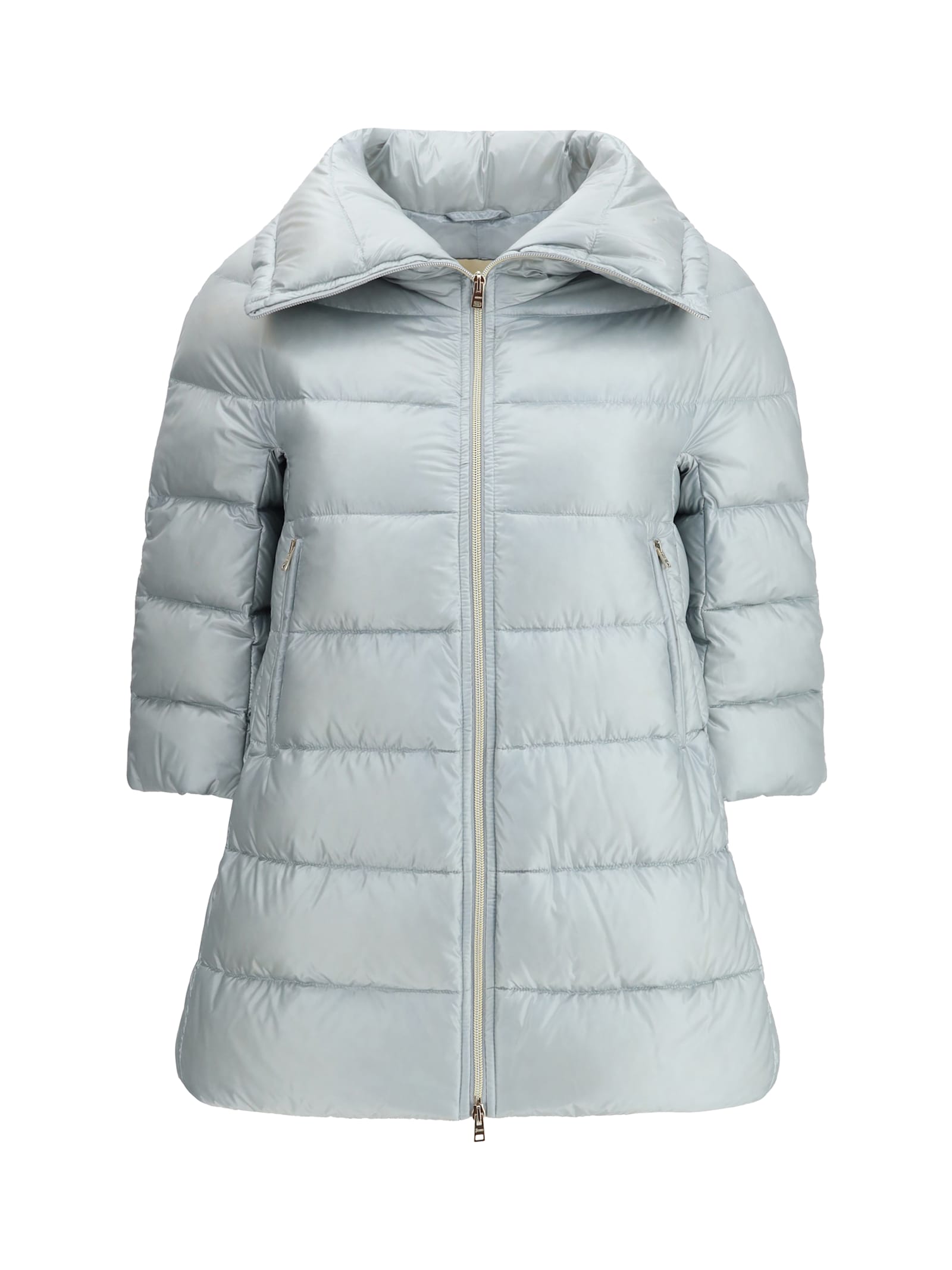 Herno Midi Down Jacket In Gray