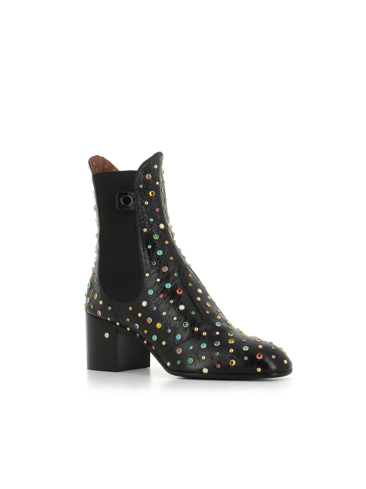 Shop Laurence Dacade Boot Angie Multicolor Studs In Black