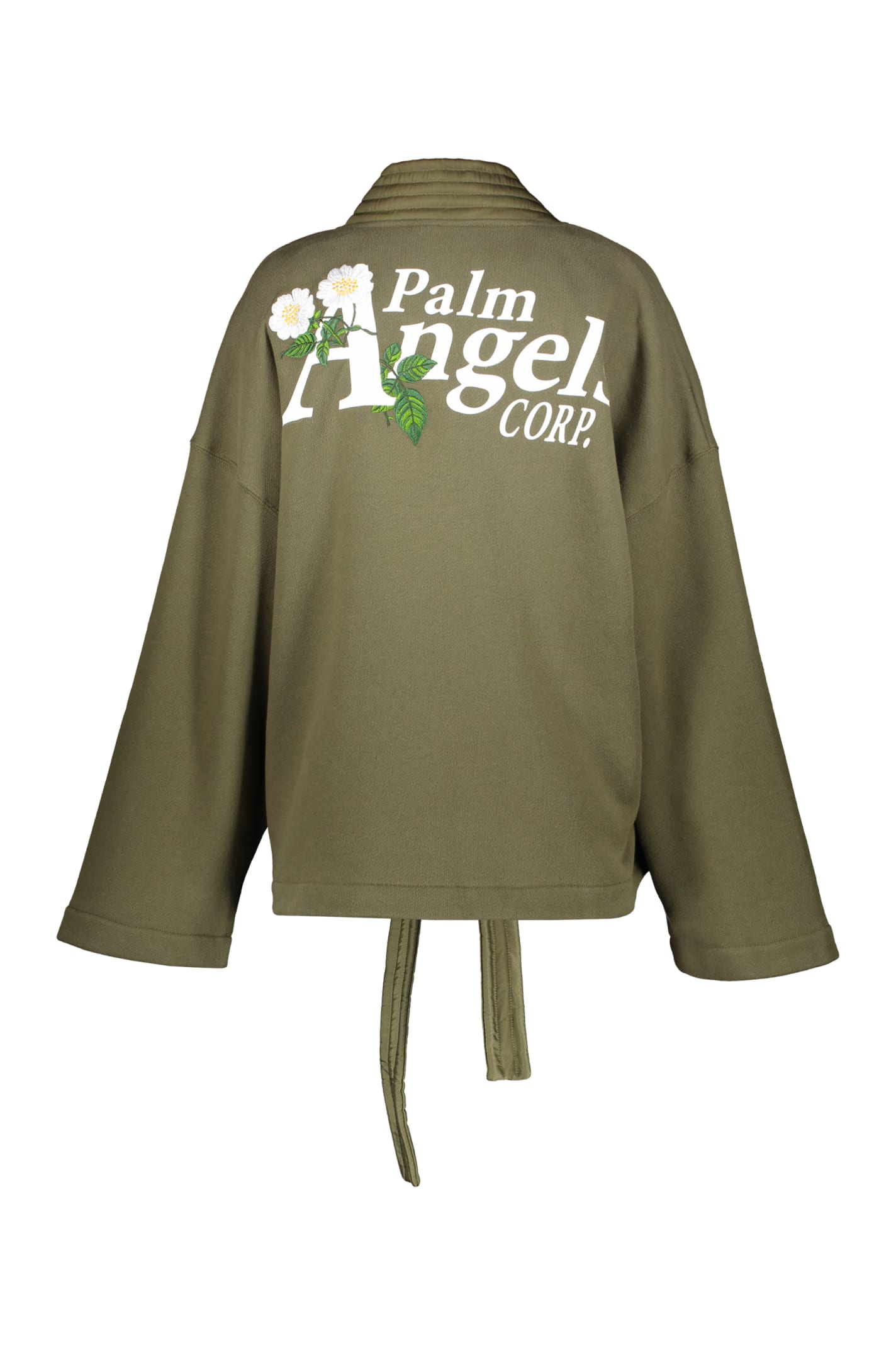 Shop Palm Angels Cotton Kimono In Green