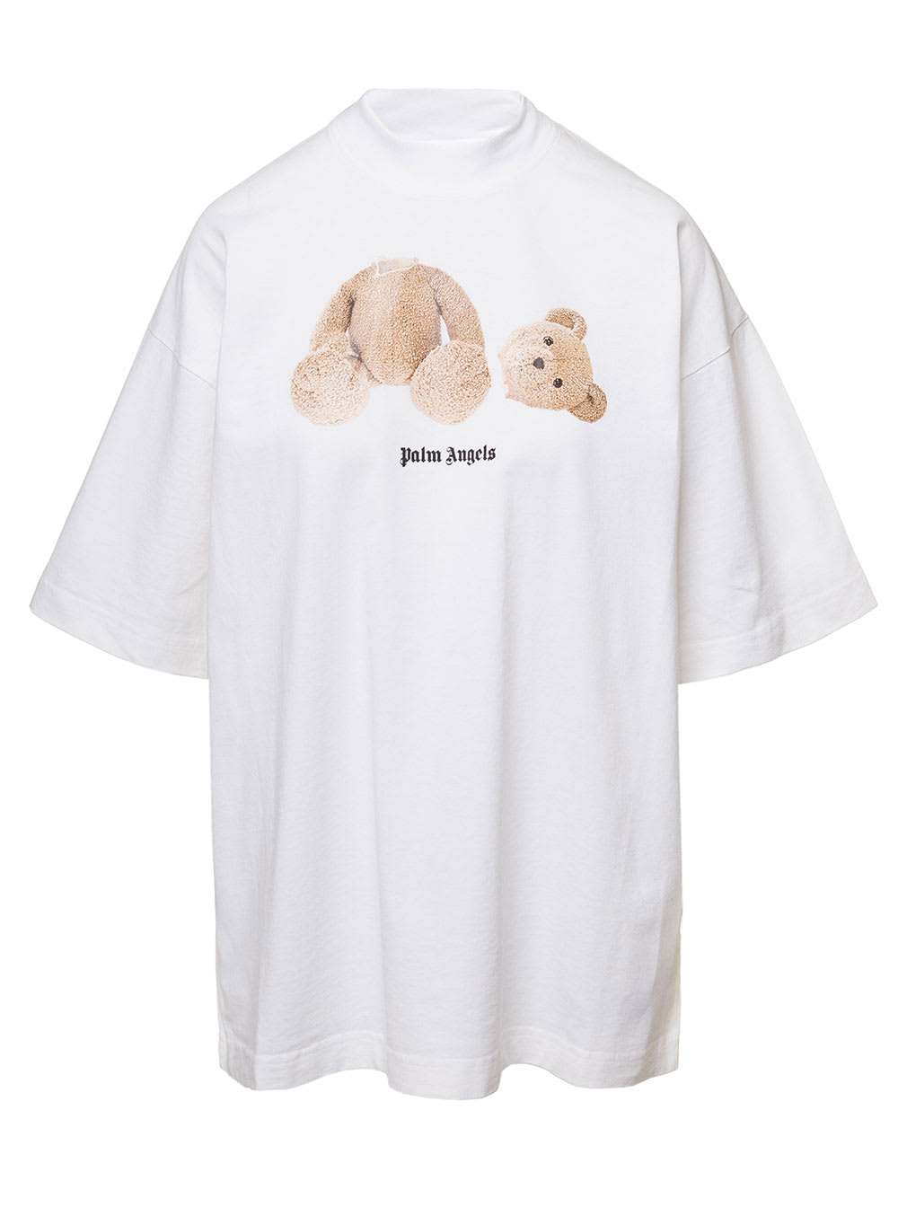 Palm Angels Pa Bear Loose Tee White Brown