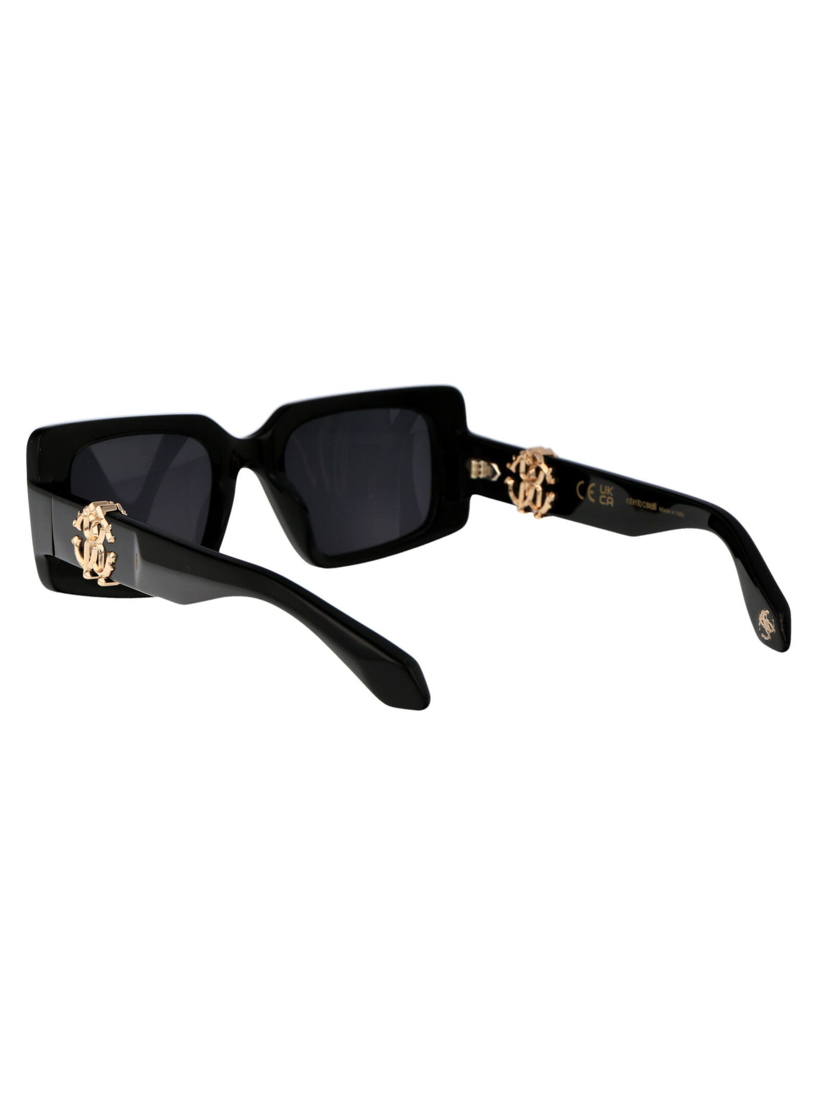 Shop Roberto Cavalli Src039m Sunglasses In 0700 Black