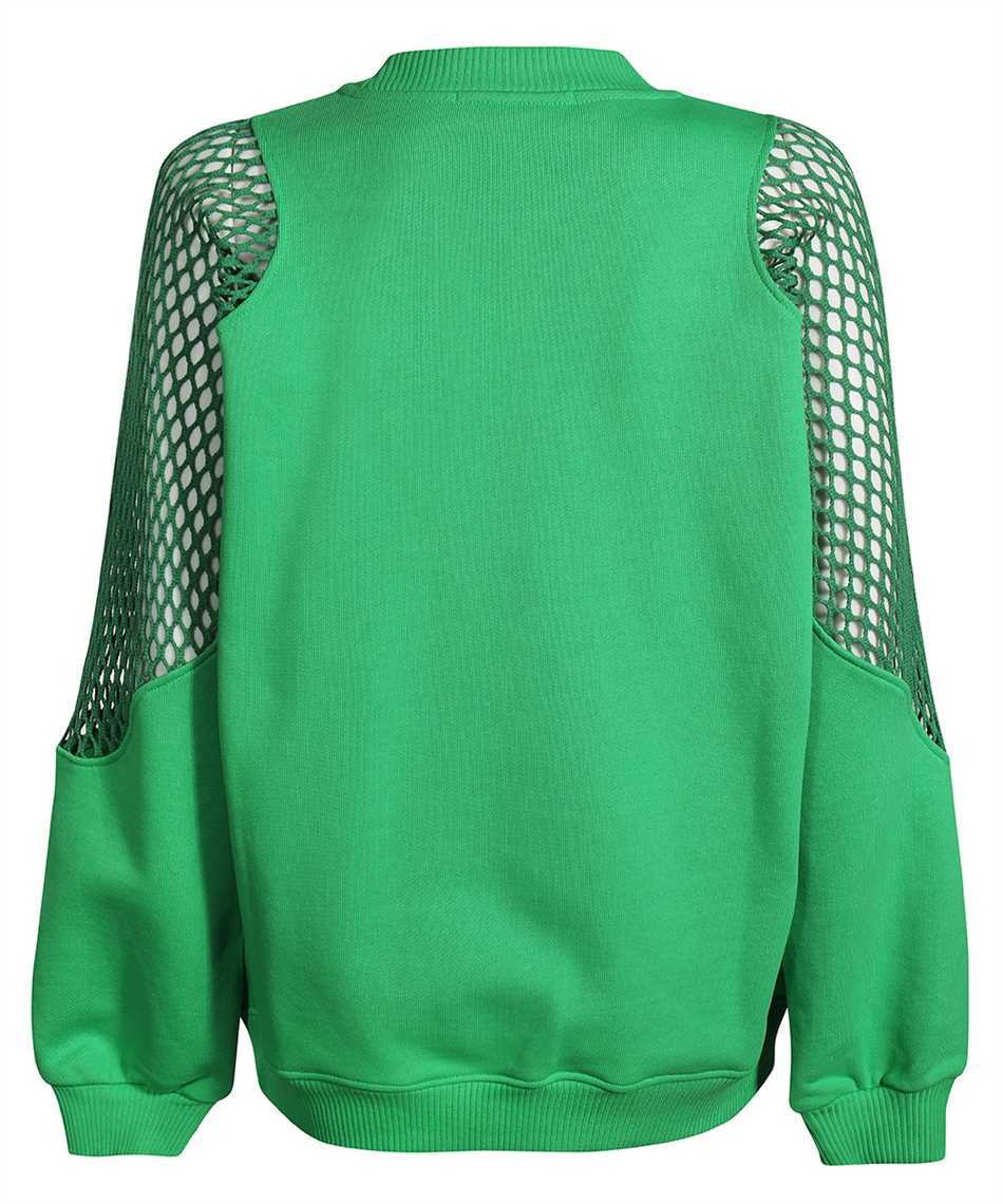 Msgm Cotton Crew-neck Sweatshirt In Green