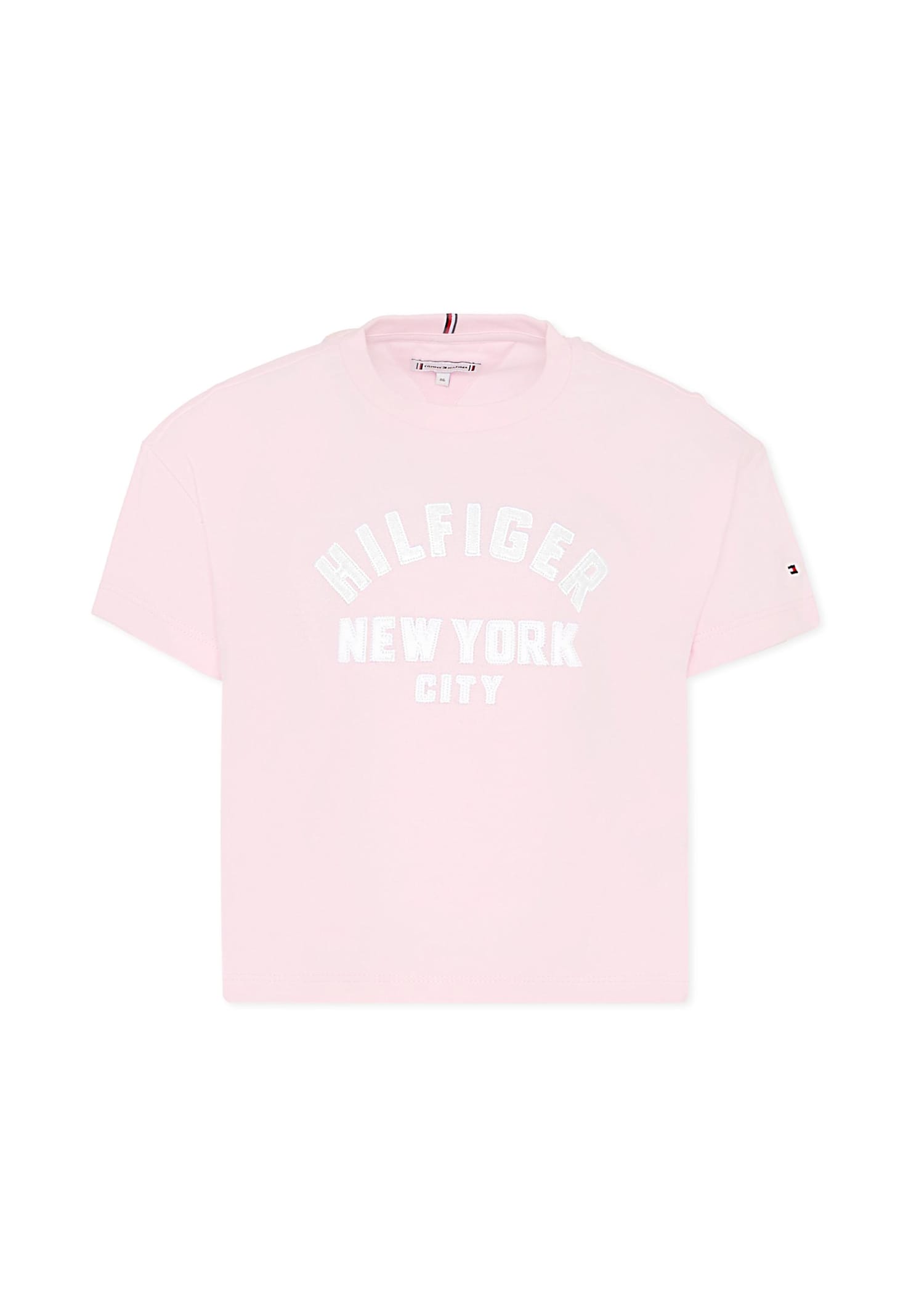 Tommy Hilfiger Pink T-shirt For Girl With Logo In Pink