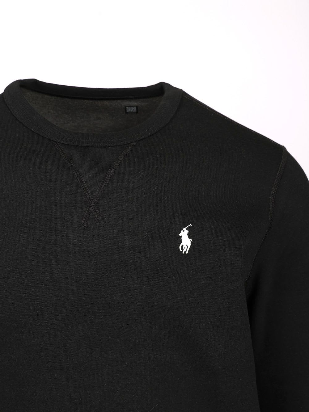 Polo Ralph Lauren Ribbed Crew Neck Sweater With Long Sleeves In Black