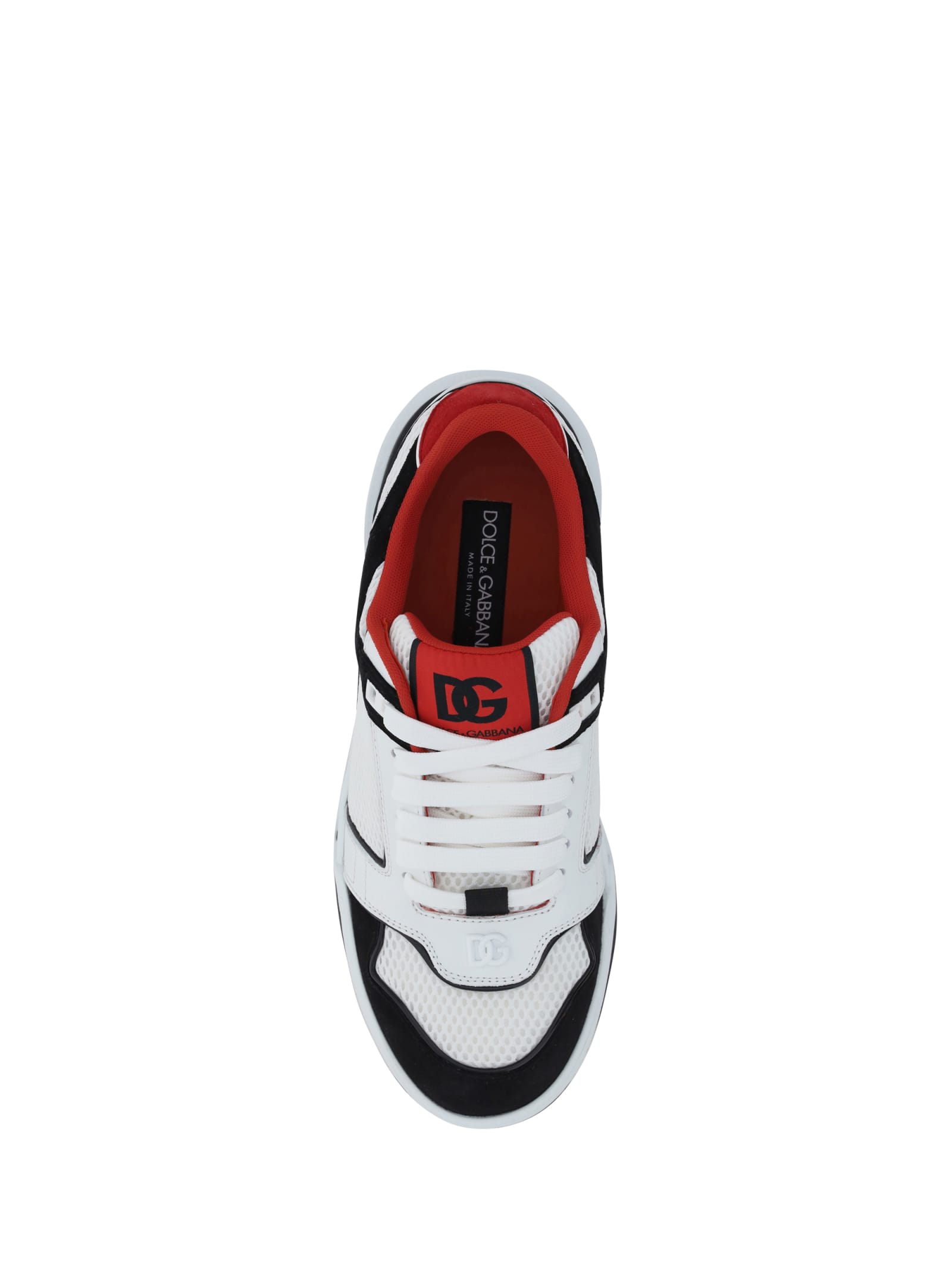 Shop Dolce & Gabbana Sneakers In Bianco/nero/rosso
