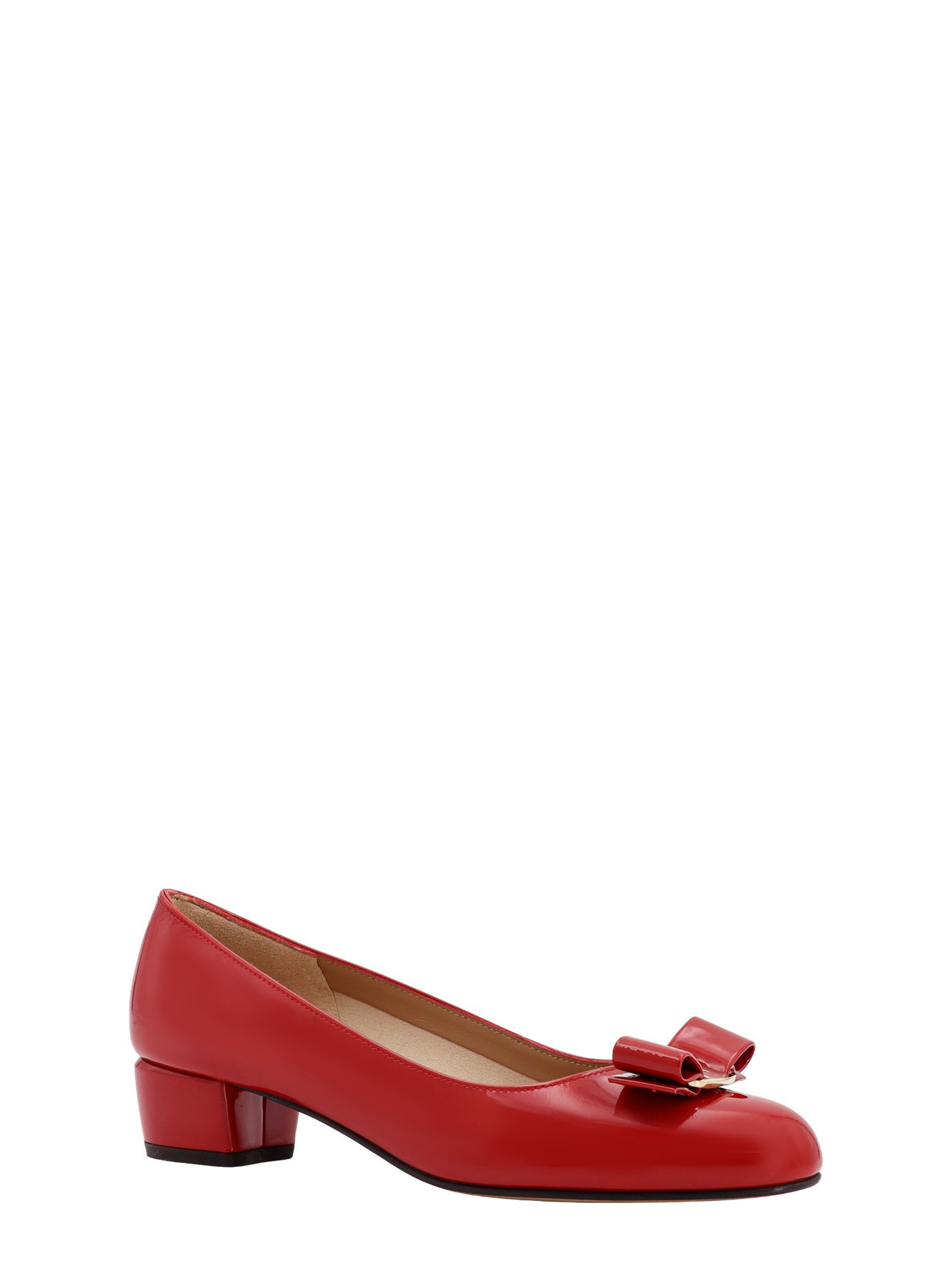Ferragamo 30mm Vara Bow-detail Leather Pumps In Red