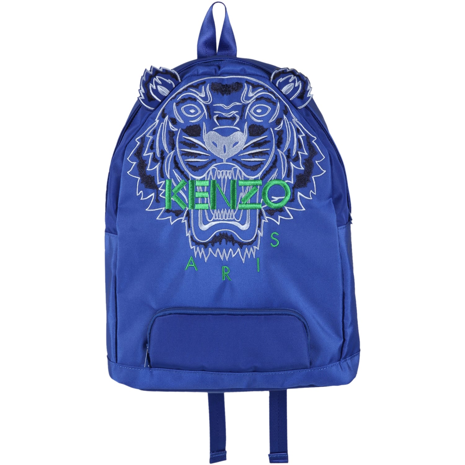 Kenzo Kids Blue Backpack For Boy With Tiger