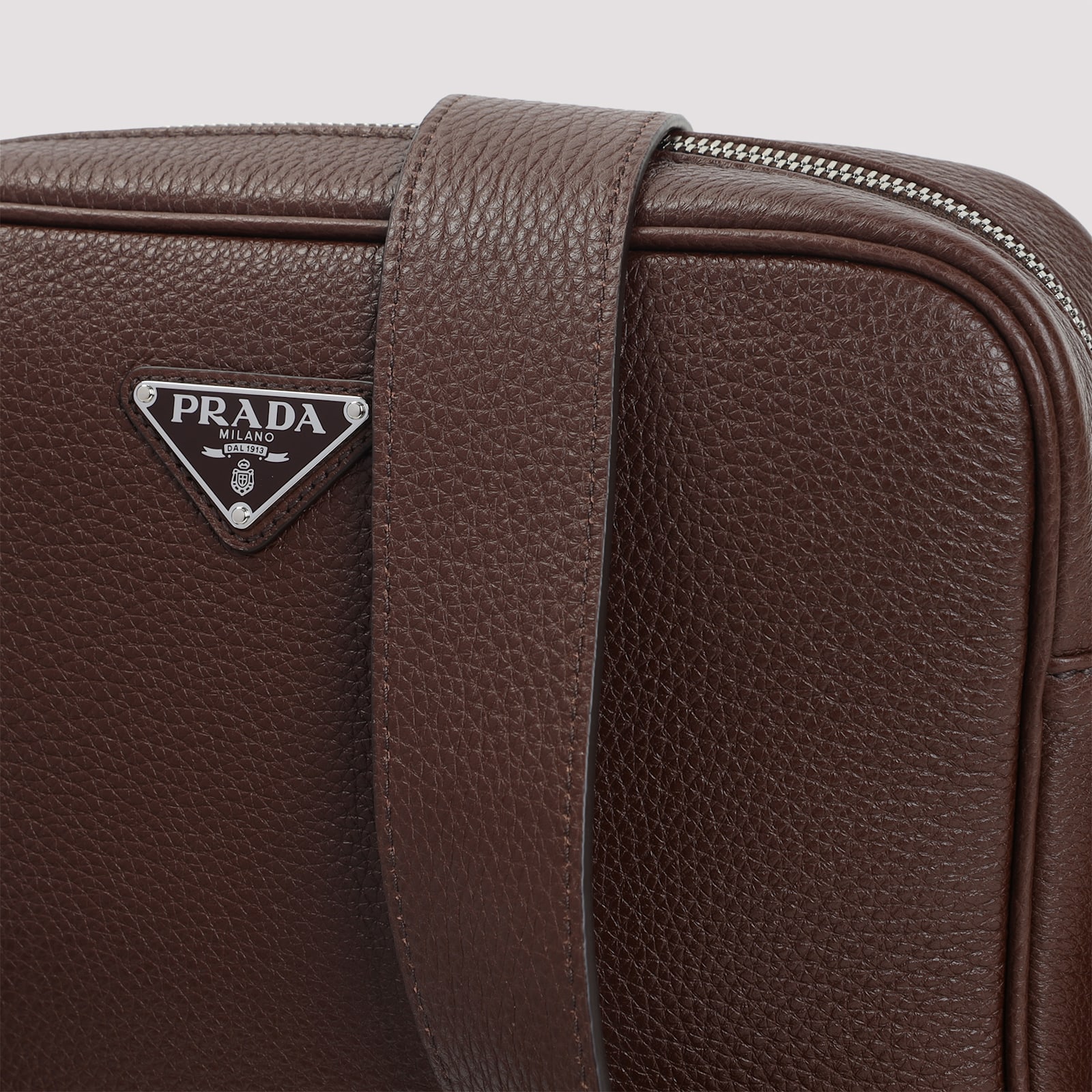 Prada Cross Body Bag In Brown