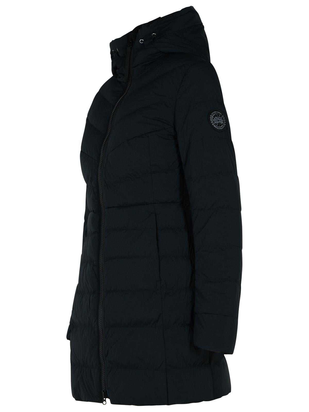 Shop Canada Goose Claire Long Black Polyamide Blend Down Jacket