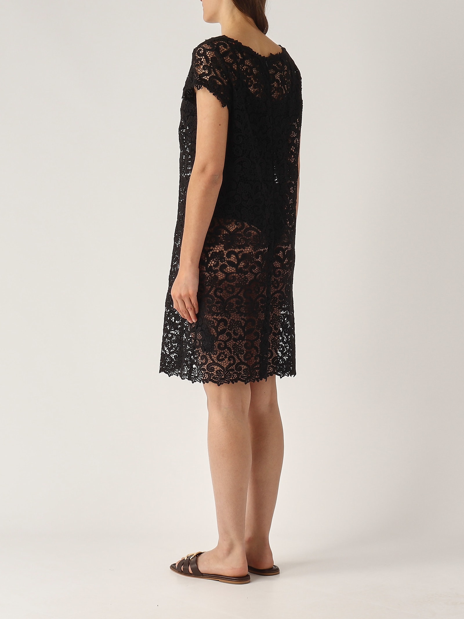 Ermanno Scervino Cotone Dress In Black