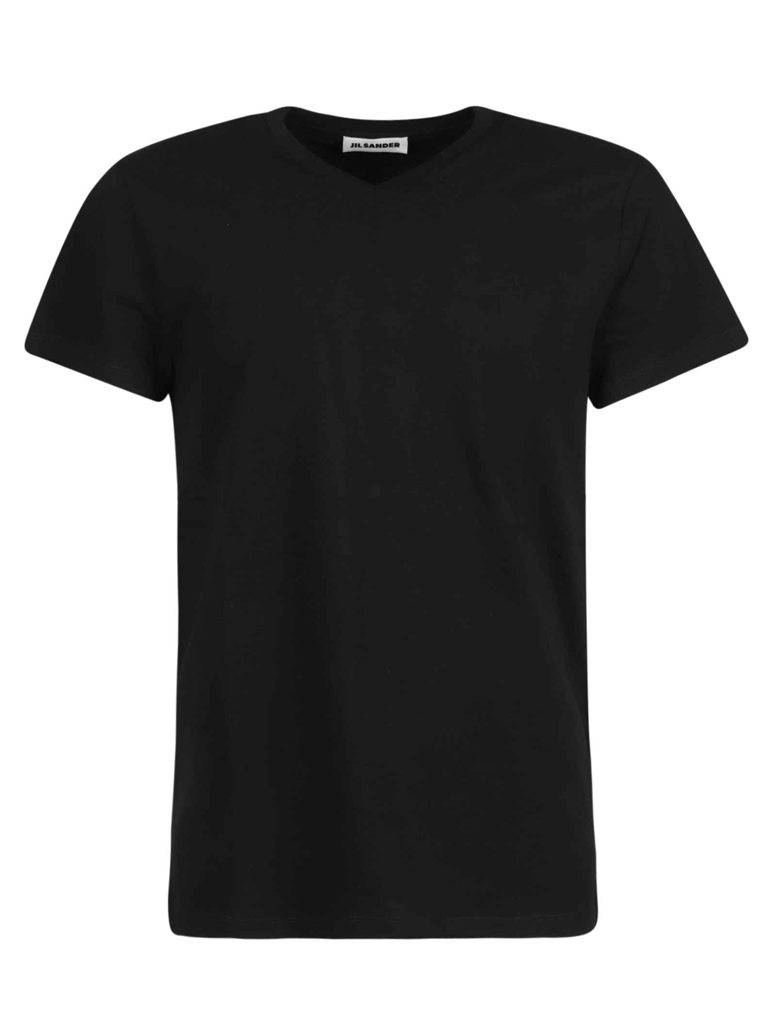 Jil Sander V-neck T-shirt In Black