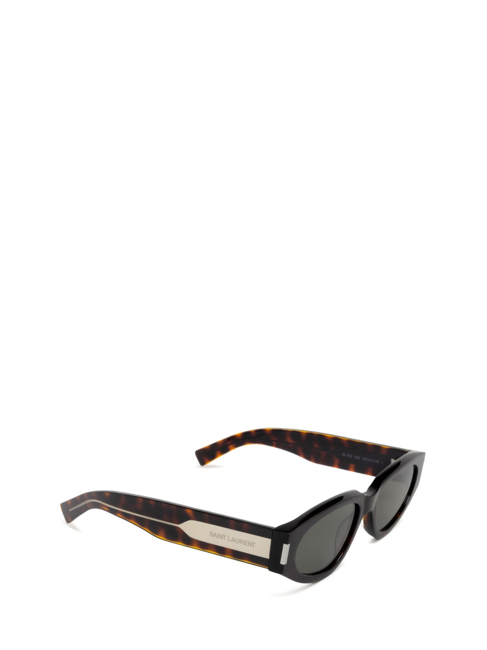 Shop Saint Laurent Sl 618 Havana Sunglasses