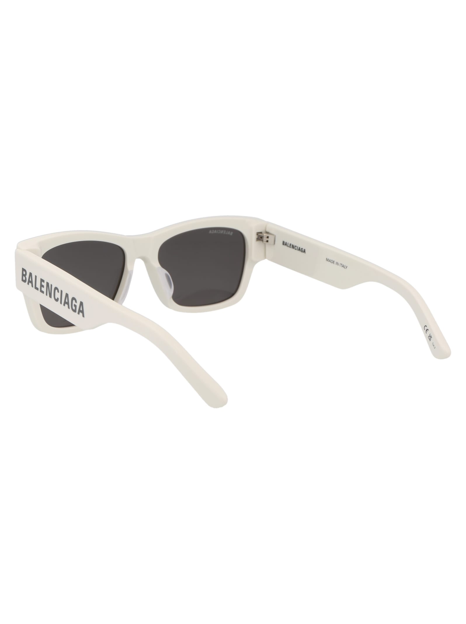 Shop Balenciaga Bb0262sa Sunglasses In 003 White White Grey