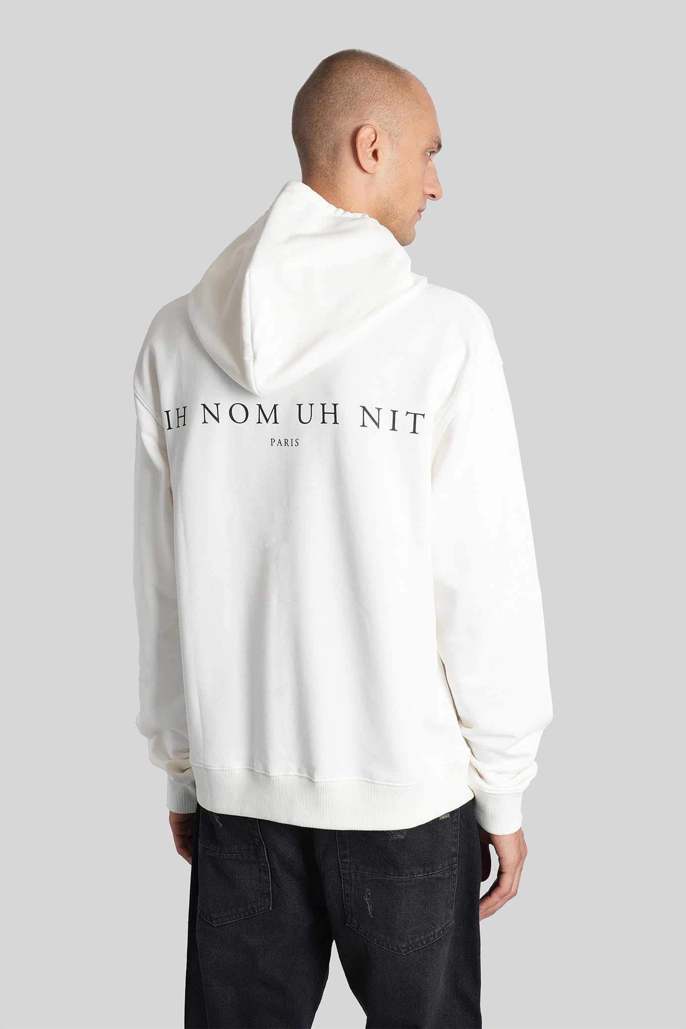 Ih Nom Uh Nit Graphic-print Hoodie In White