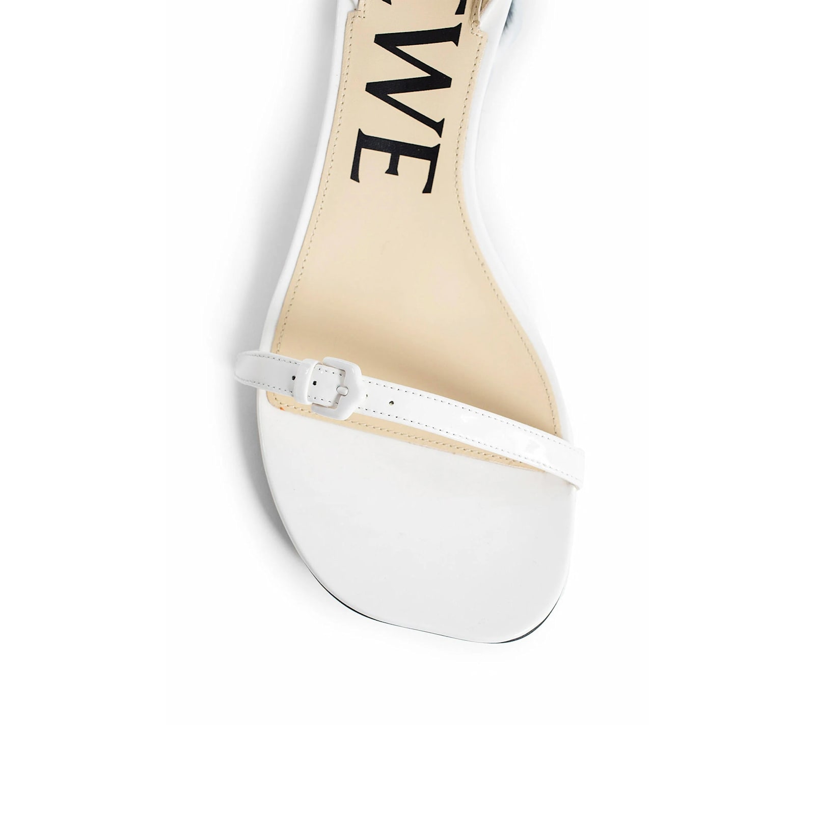 Shop Loewe Petal Brush Leather Sandals In White