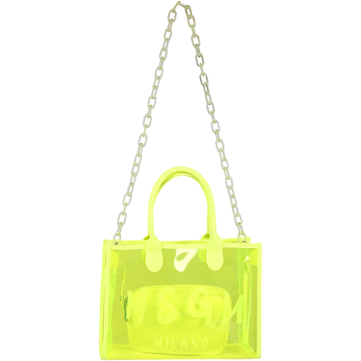 MSGM Yellow Bag For Girl With Logo