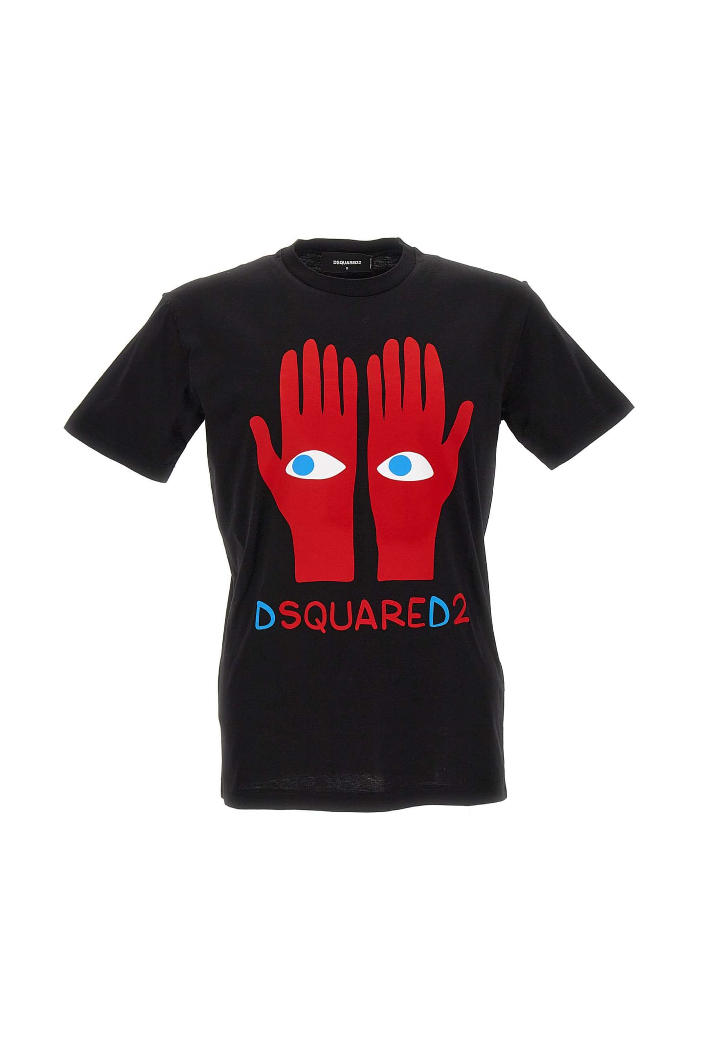 Dsquared2 Eyes Cotton T-shirt In Black